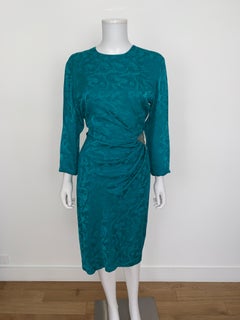 Vintage Dress Silk Turquoise