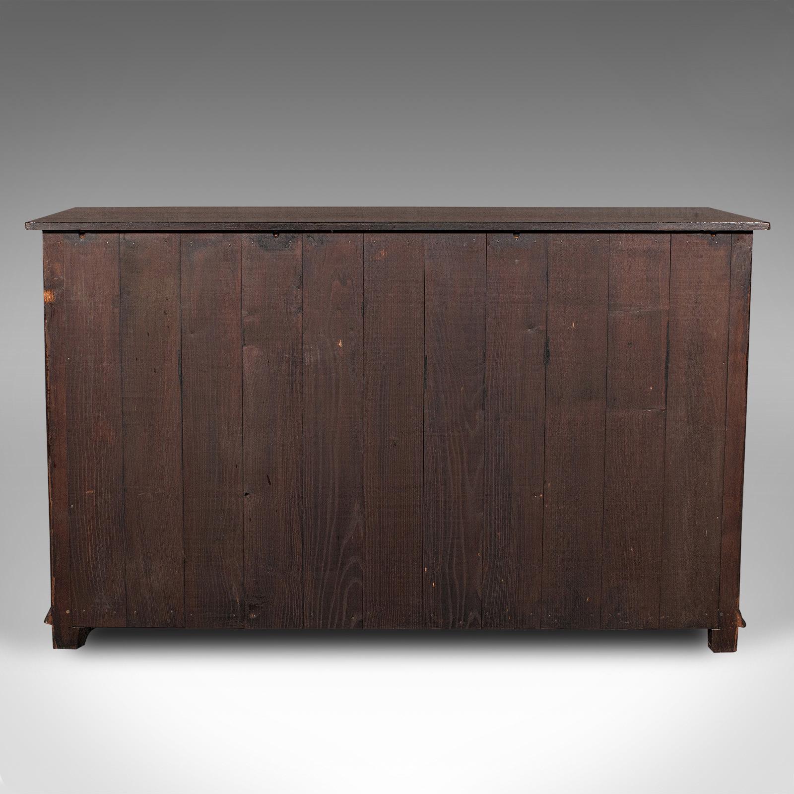 Vintage Dresser Base, English, Oak, Side Cabinet, Georgian Revival Taste, C.1970 For Sale 1
