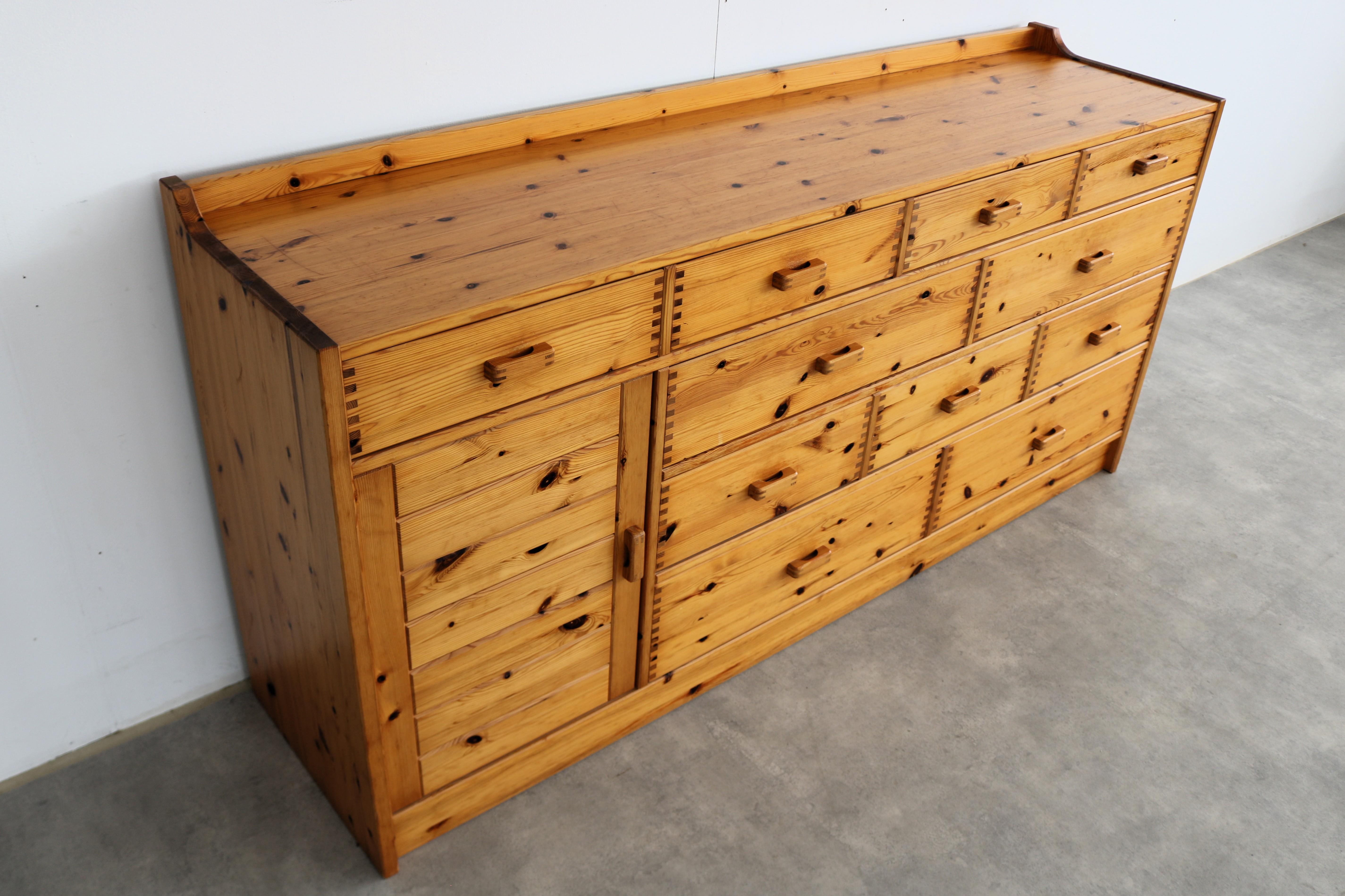 Pine vintage dresser  chest of drawers  sideboard  70s  Danish For Sale
