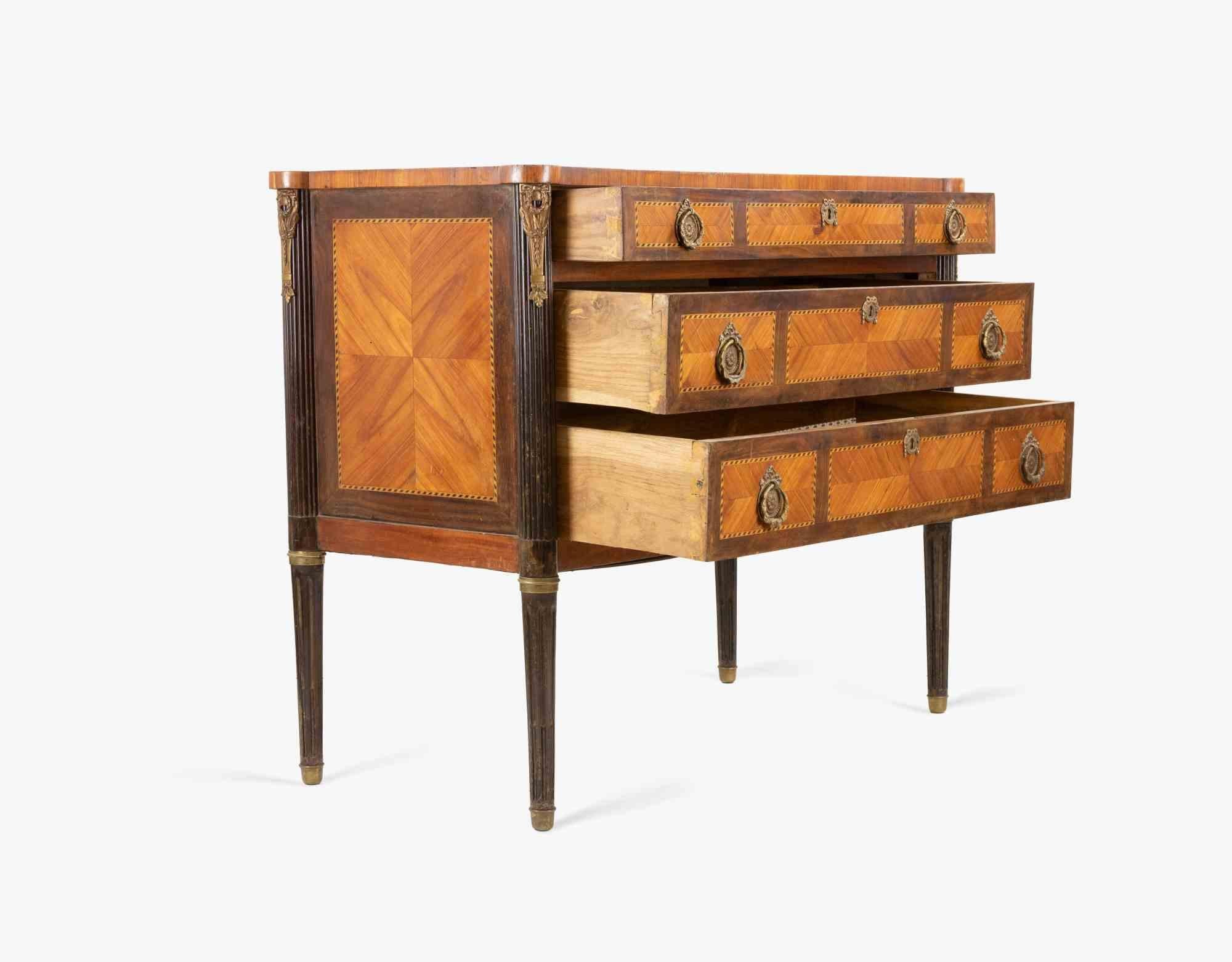 Metallo Comò vintage stile impero anni '50