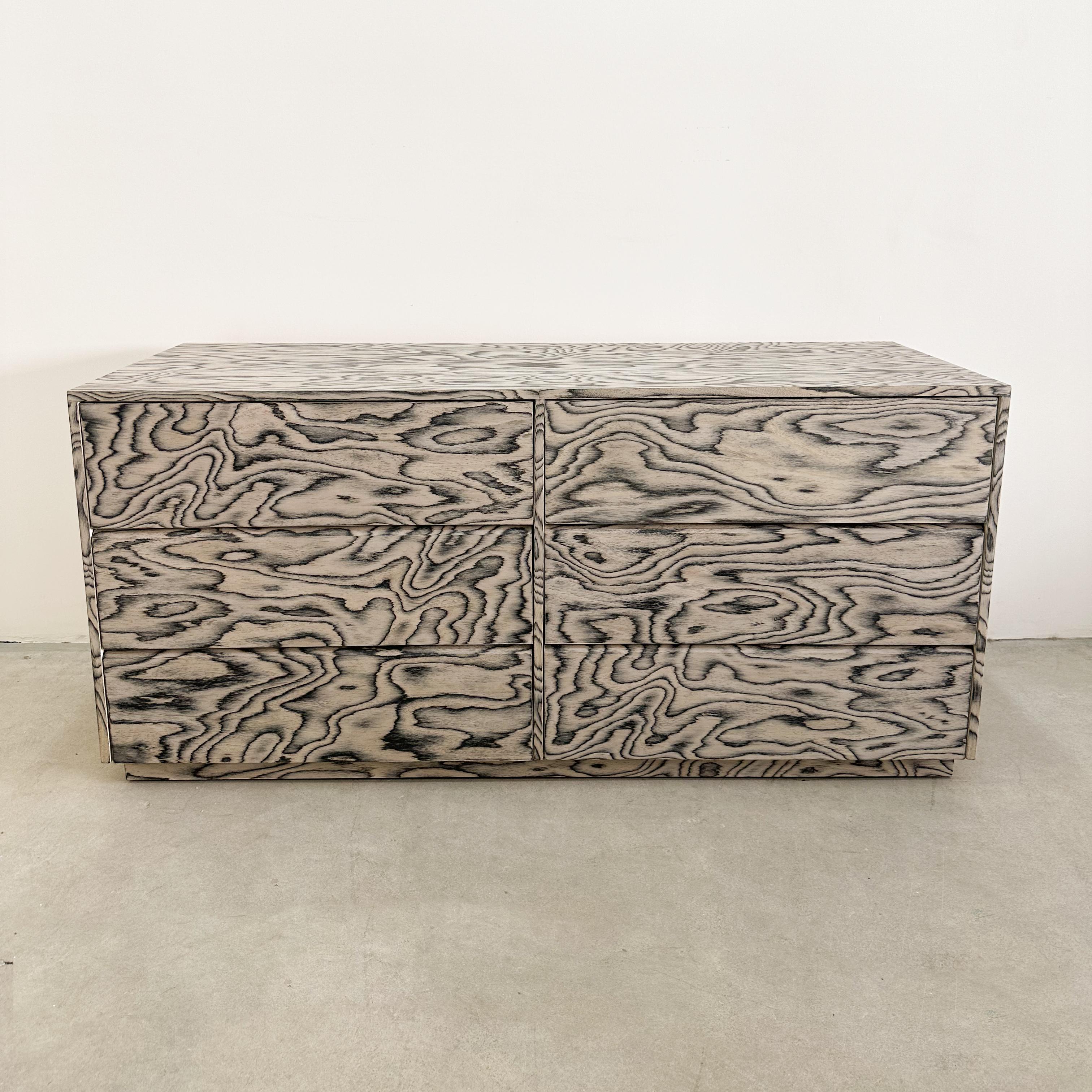 Unknown Vintage Dresser With Ettore Sottsass Veneer Postmodern 1980s