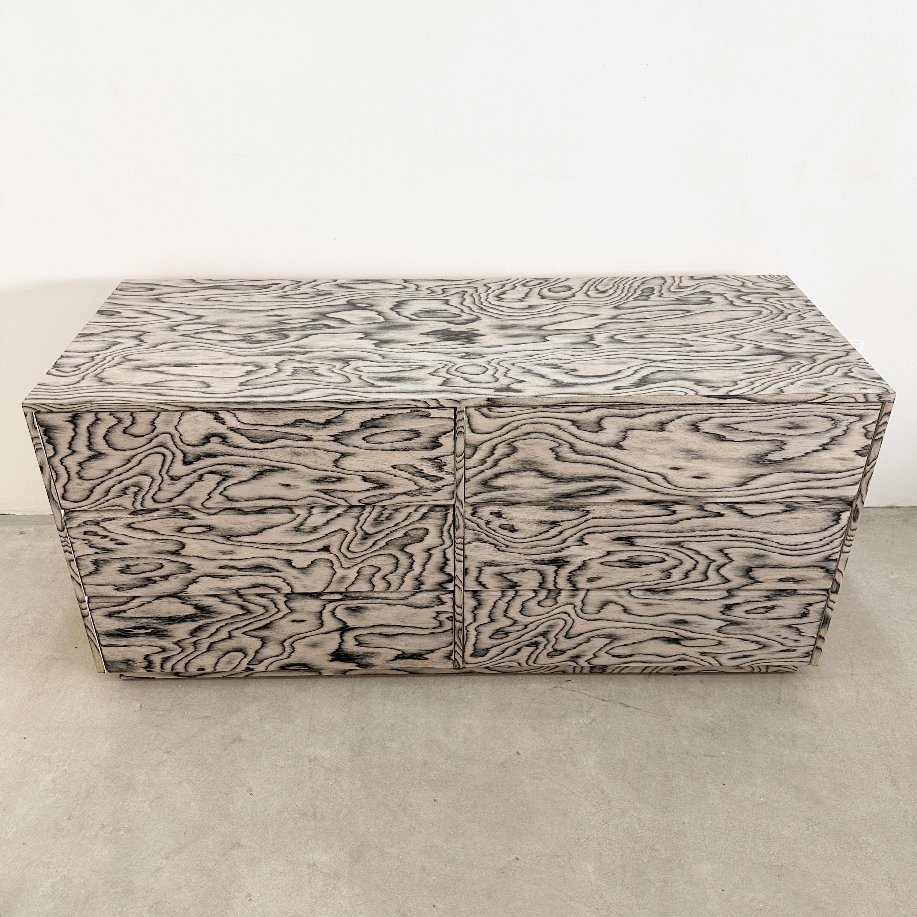 Late 20th Century Vintage Dresser With Ettore Sottsass Veneer Postmodern 1980s