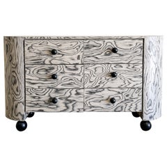 Vintage Dresser With Ettore Sottsass Veneer Postmodern Retro 80s