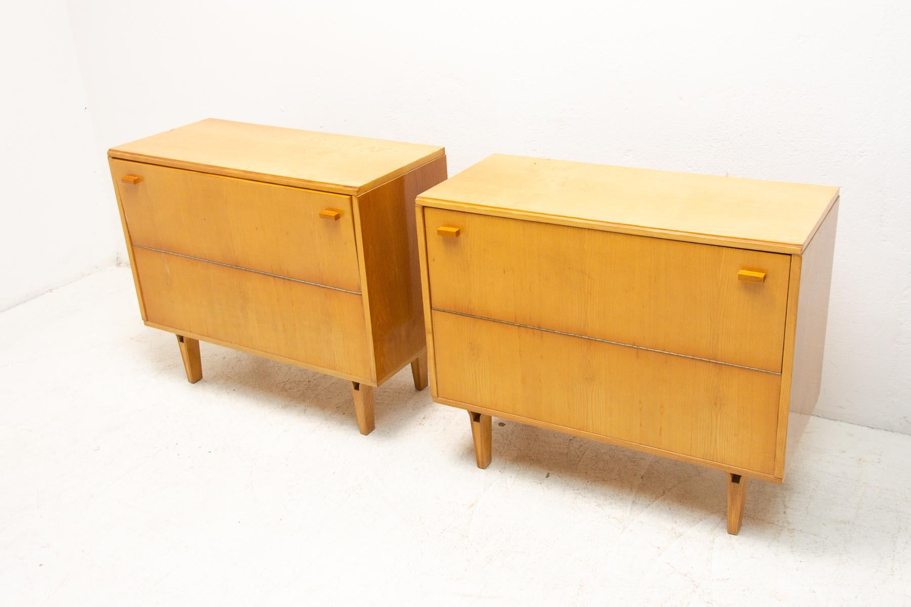 Czech  Vintage Dressers by Frantisek Mezulanik, Nový Domov, 1970´S, Set of Two For Sale
