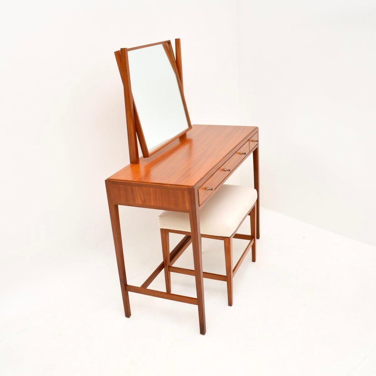 Mid-Century Modern Vintage Dressing Table and Stool by Loughborough