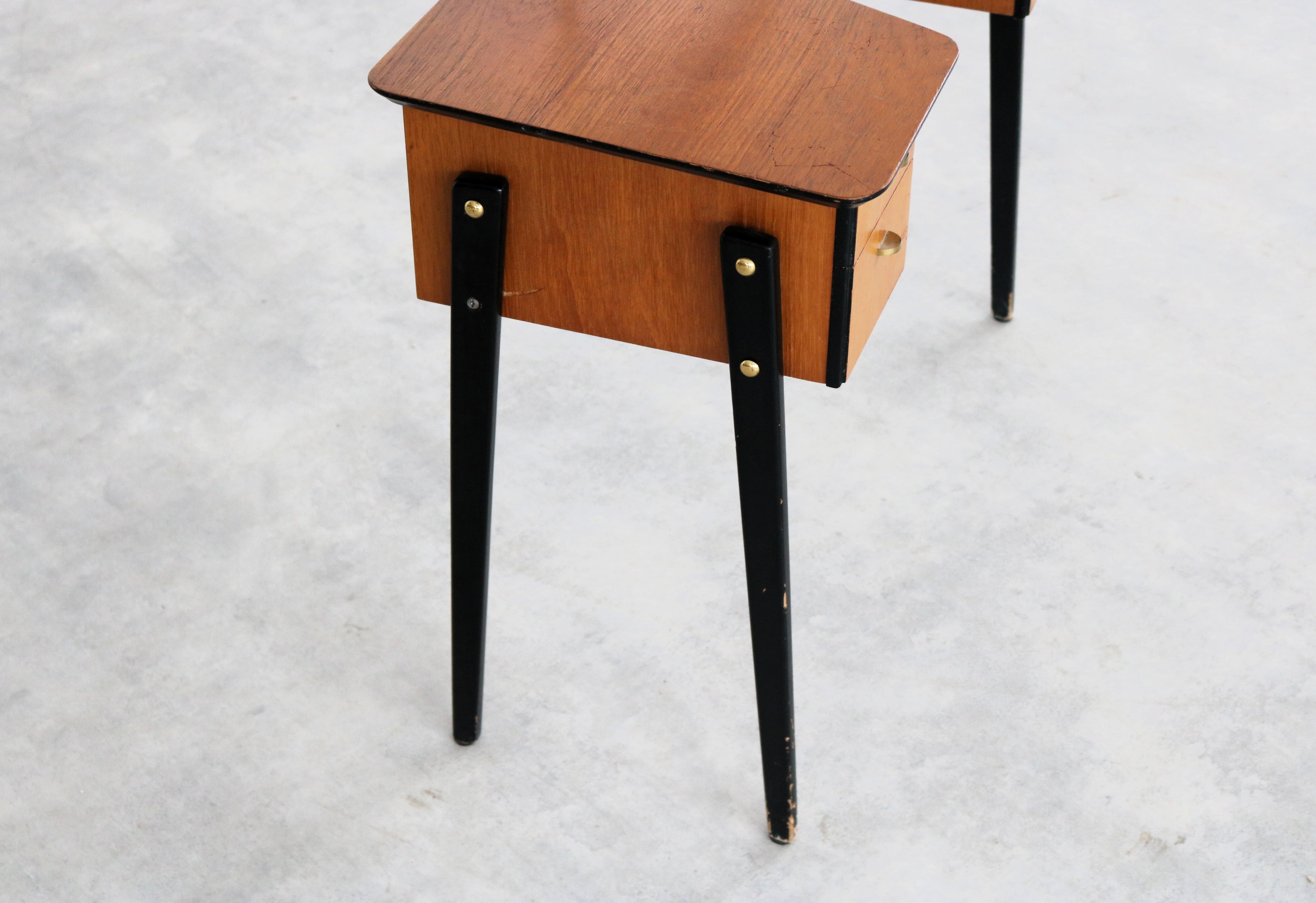 Brass vintage dressing table  cabinet  1960s  Swedish For Sale