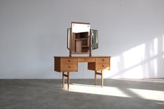 vintage dressing table  oak  60s  Sweden