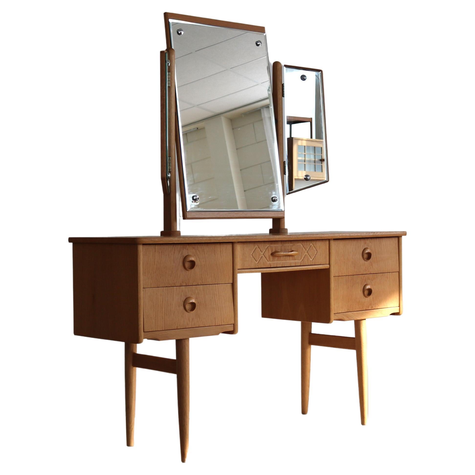 vintage dressing table  oak  60s  Sweden