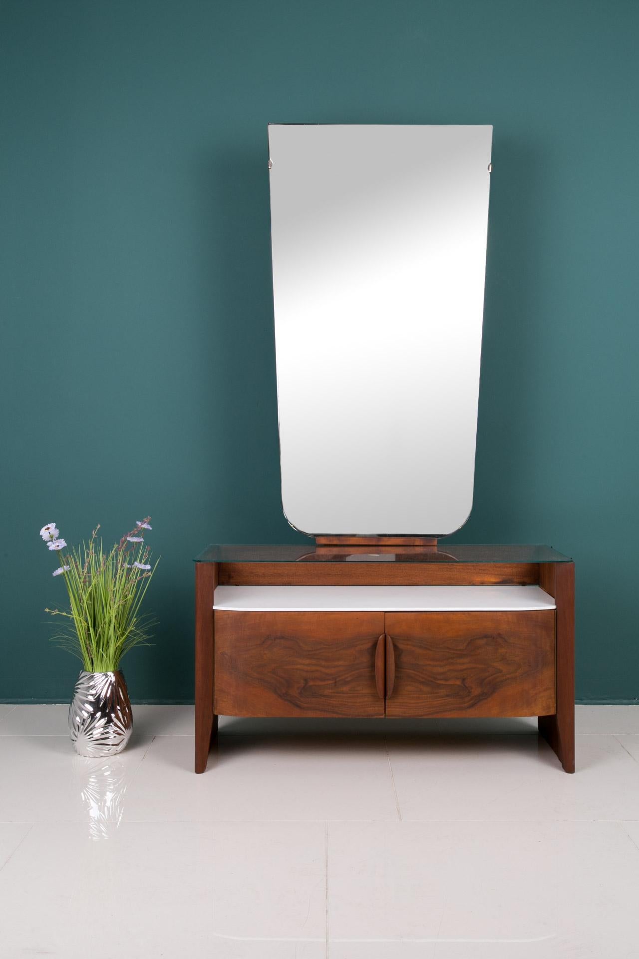 Vintage Dressing Table with Mirror by Jindřich Halabala 5