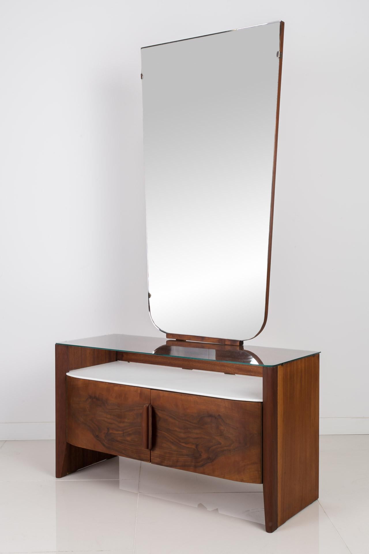 Bauhaus Vintage Dressing Table with Mirror by Jindřich Halabala