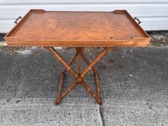 Vintage Drexel Burl wood butler’s tray table