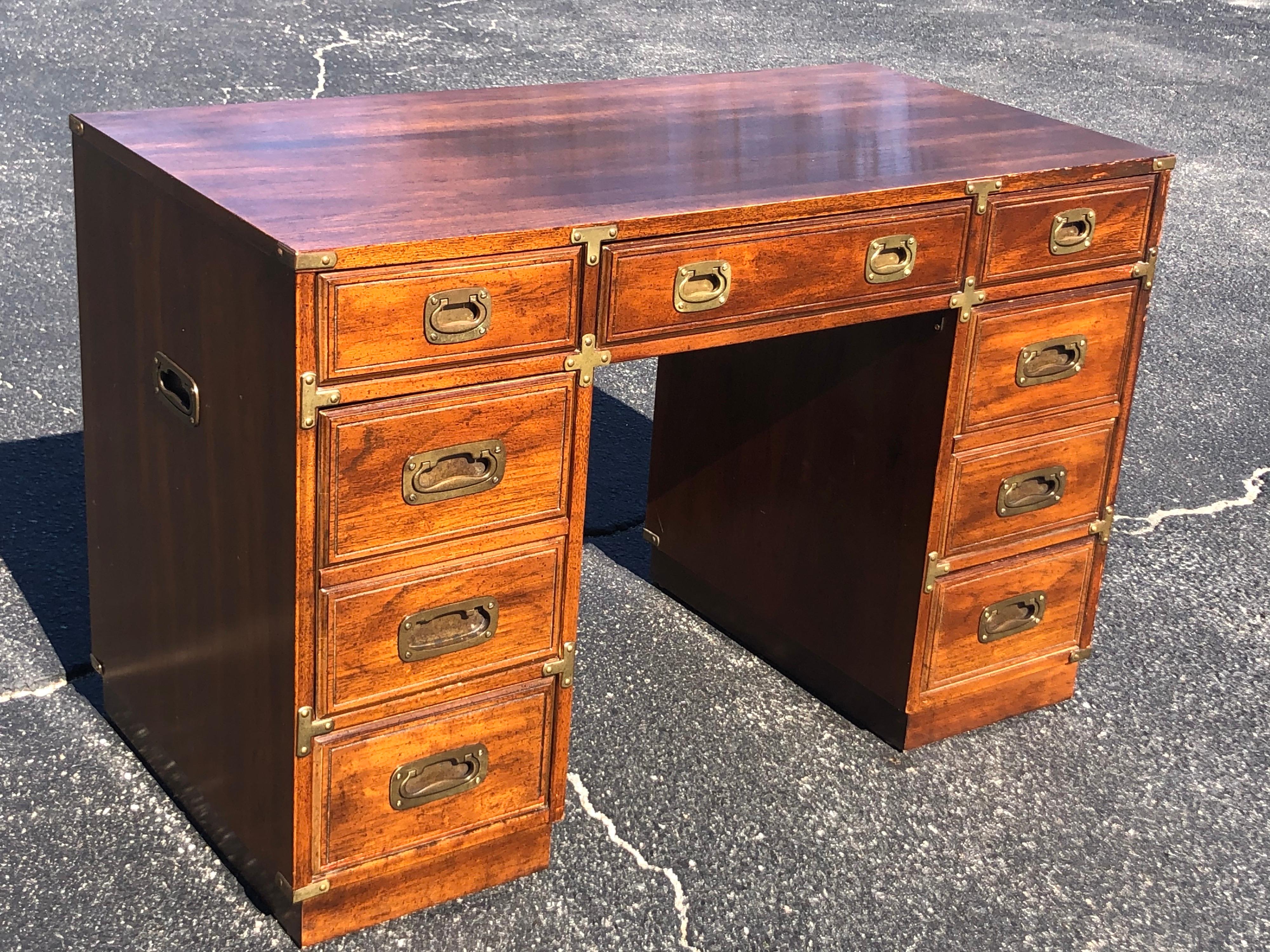 Mid-Century Modern Vintage Drexel Campaign Desk