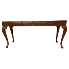 Retro Drexel Chatham Oaks Collection Chippendale Style Oak Console Table Desk