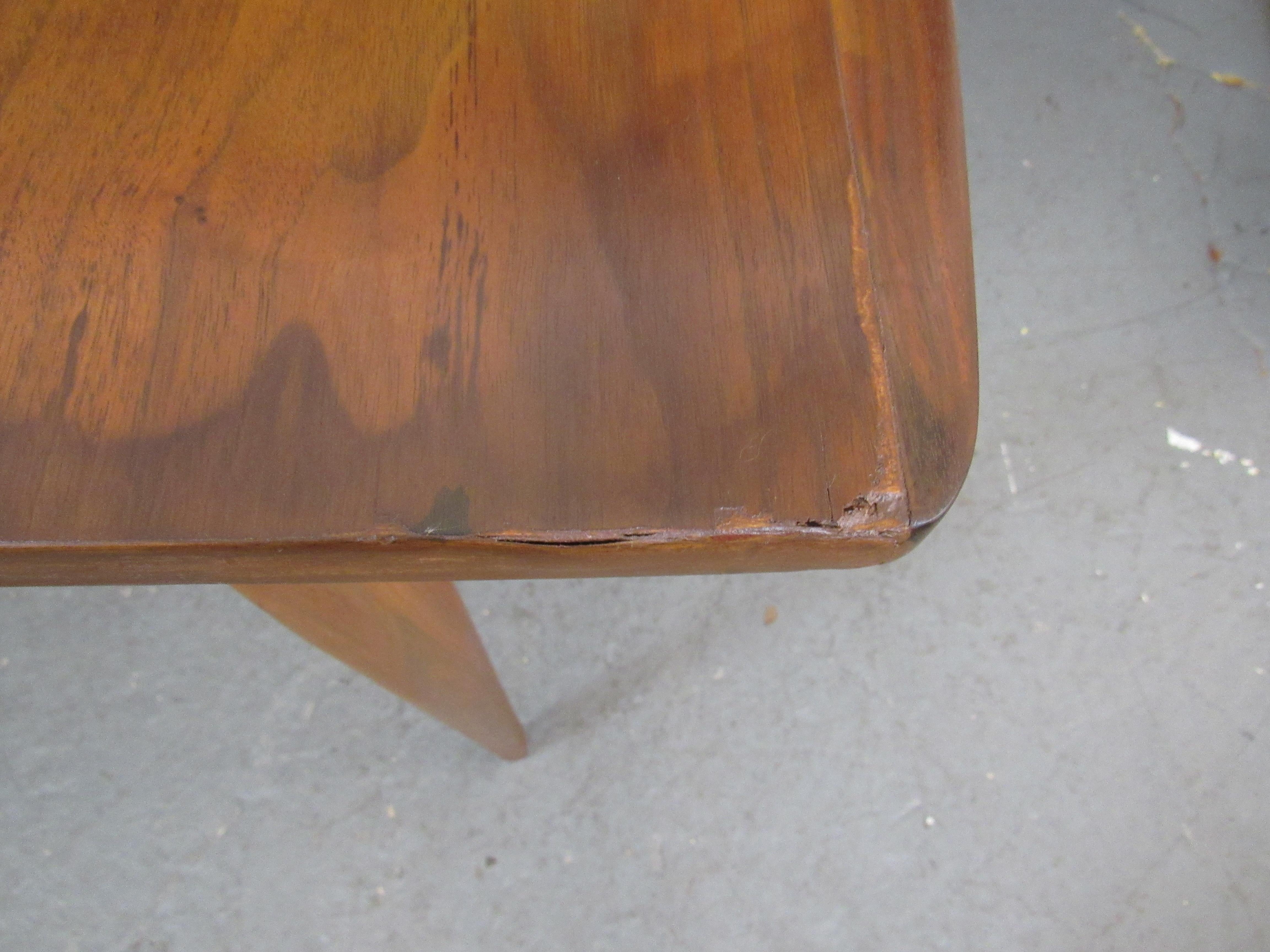 Vintage Drexel Declaration Dining Table by Kipp Stewart In Fair Condition For Sale In Brooklyn, NY