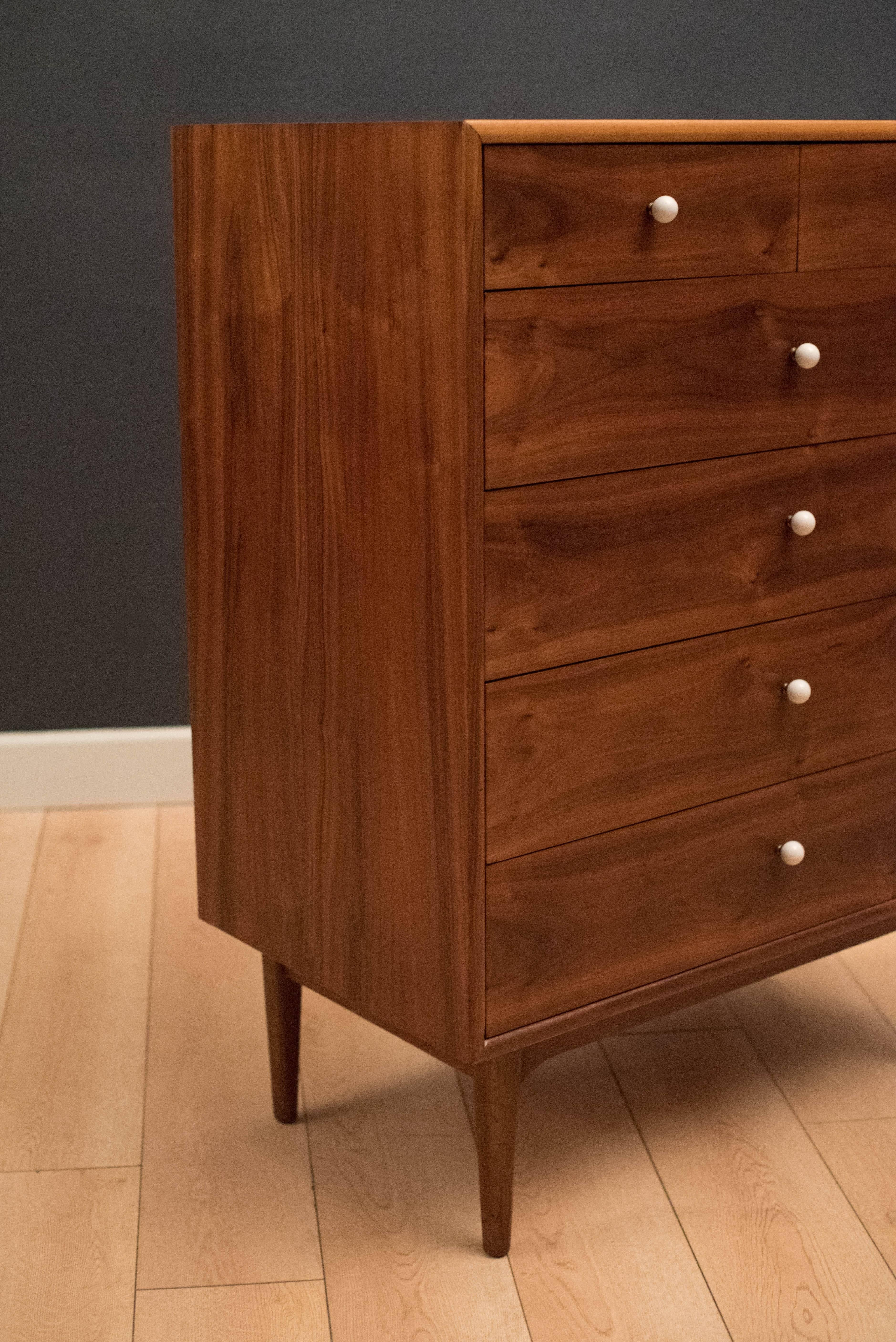 American Vintage Drexel Declaration Walnut Tall Dresser