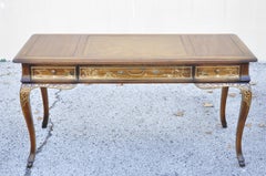 Vintage Drexel Et Cetera Chinoiserie Leather Top Hand Painted Writing Desk