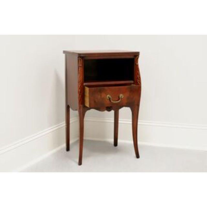 Vintage Drexel French Provincial Flame Mahogany Nightstand In Good Condition In Charlotte, NC