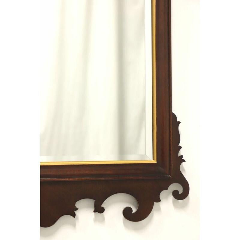 DREXEL HERITAGE 18th Century Classic Chippendale Beveled Wall Mirror In Good Condition For Sale In Charlotte, NC