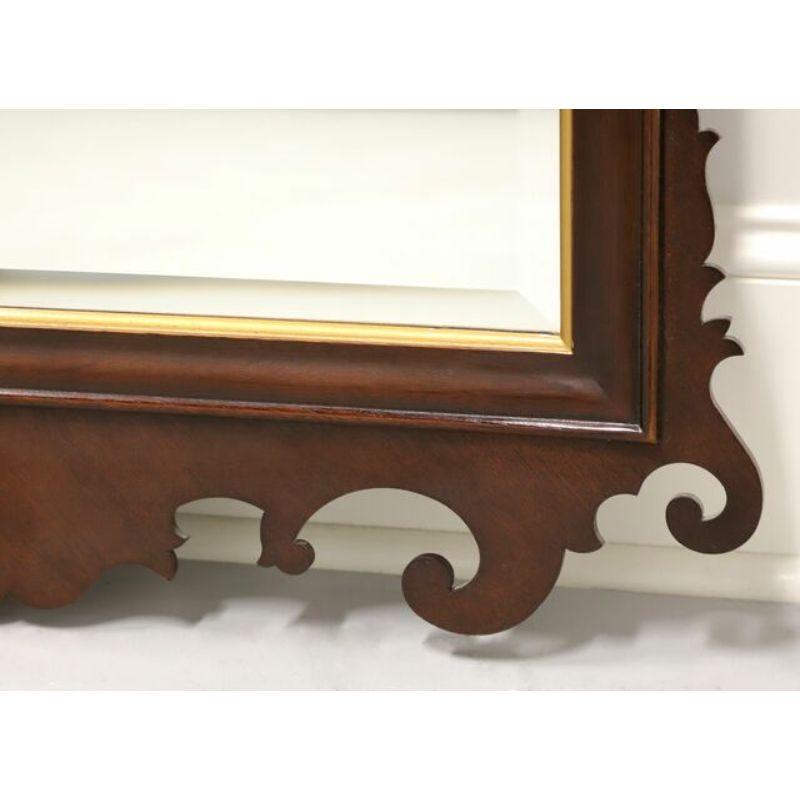 Chippendale DREXEL HERITAGE 18th Century Classics Ornate Carved Mahogany Beveled Wall Mirror