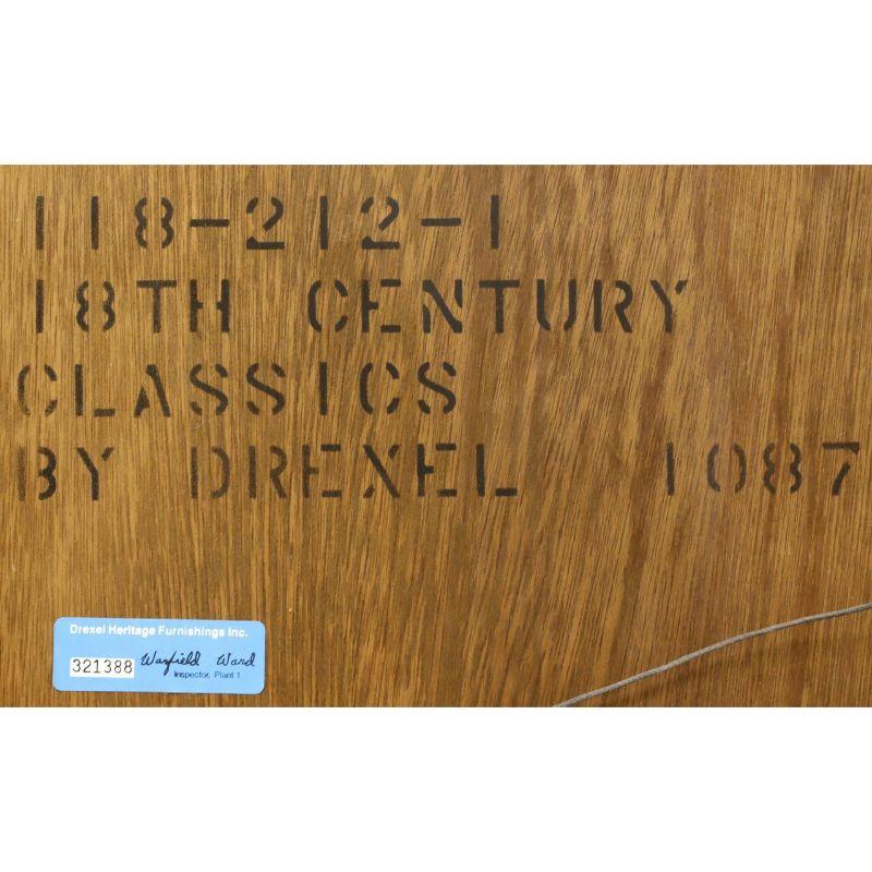 20th Century DREXEL HERITAGE 18th Century Classics Ornate Carved Mahogany Beveled Wall Mirror