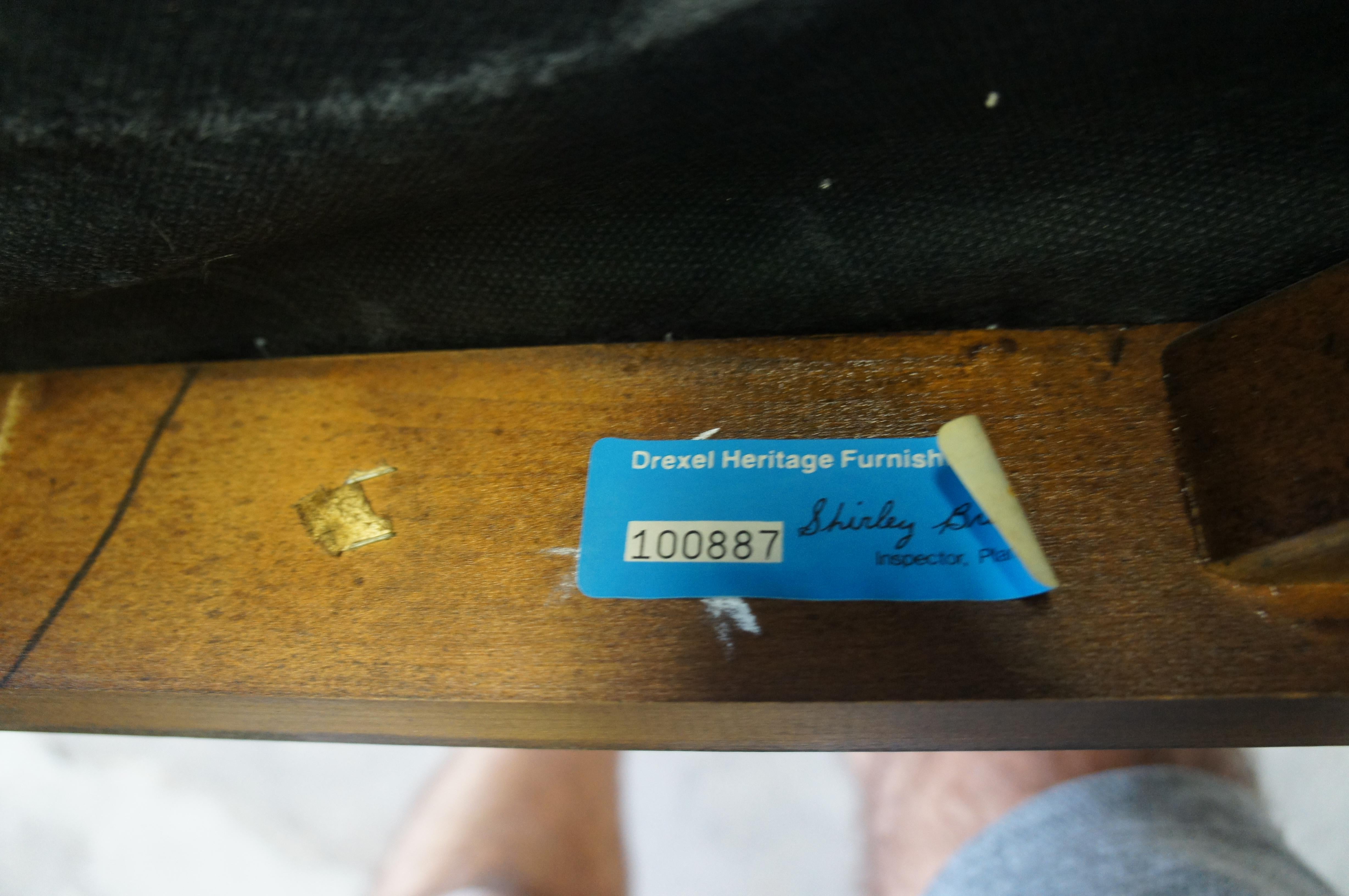 Vintage Drexel Heritage Kirsche Amerikanische Chippendale Stil durchbohrt Esszimmerstühle im Angebot 6