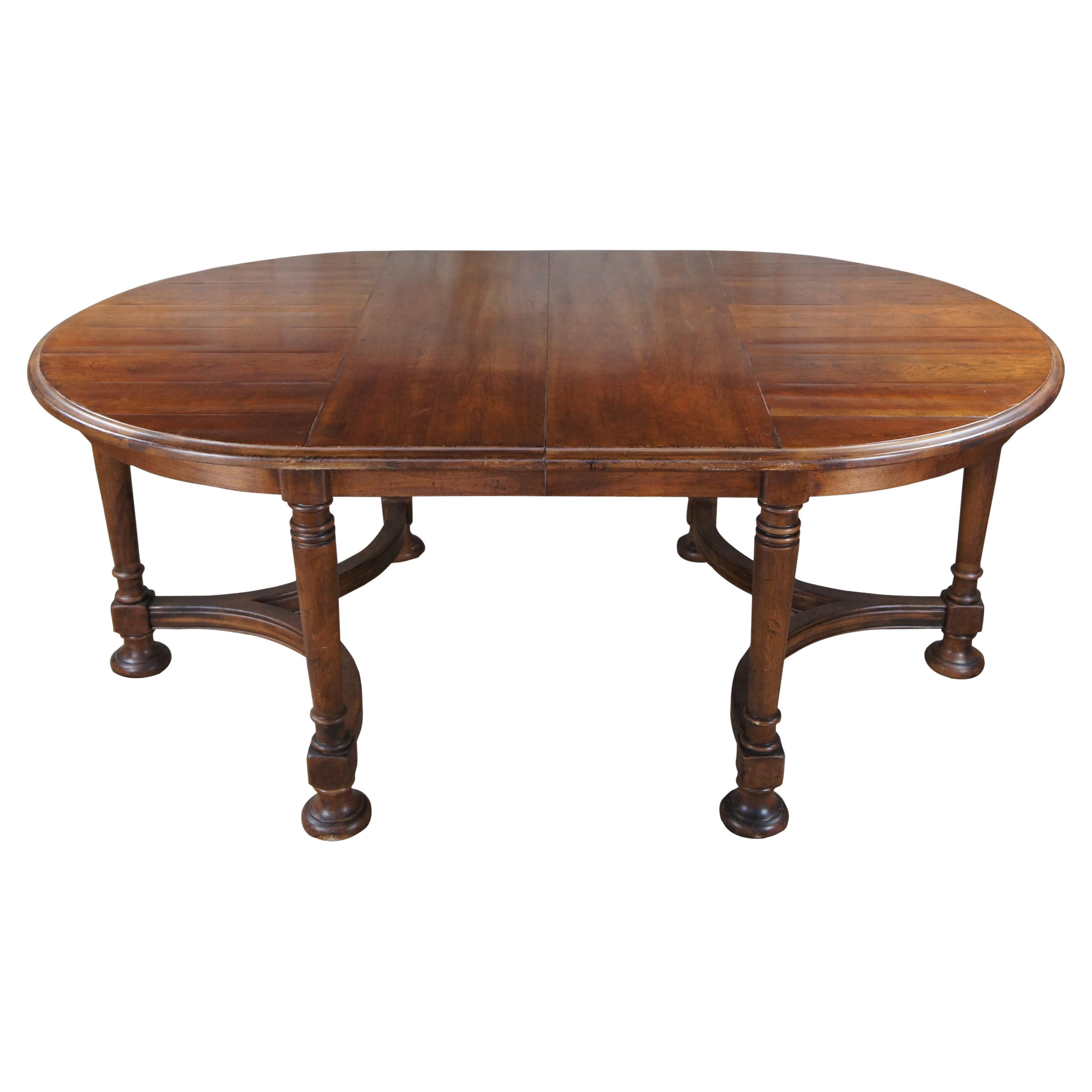 Vintage Drexel Heritage Cherry Touraine III Old World Tuscan Dining Table 100" For Sale