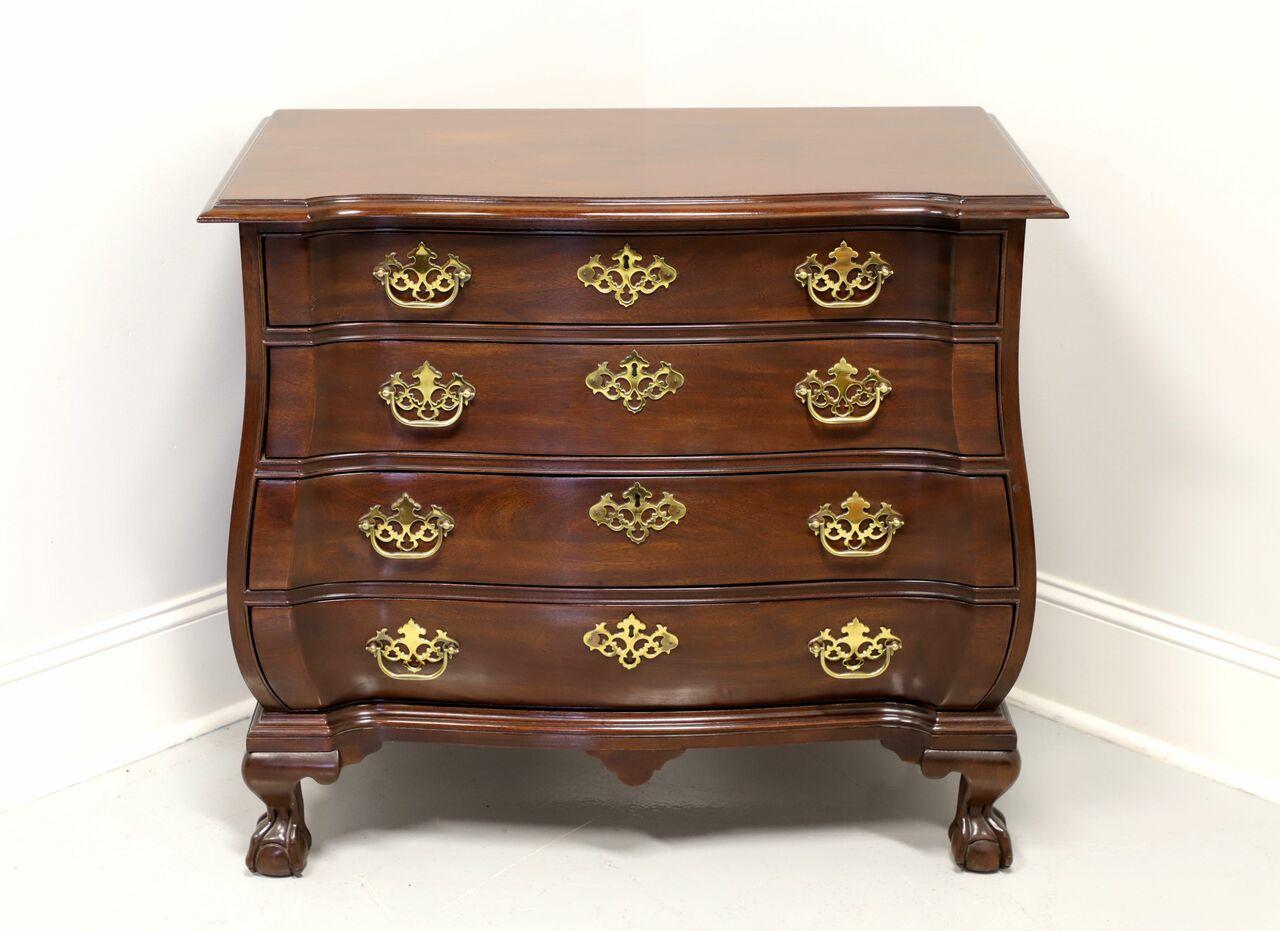 American DREXEL HERITAGE Chippendale Bombe Bachelor Chest with Ball in Claw Feet
