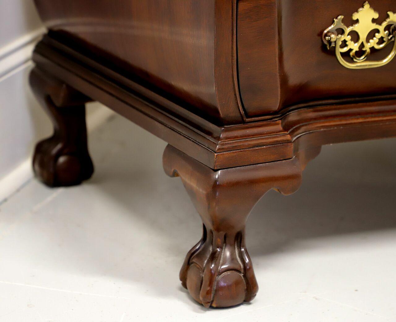 DREXEL HERITAGE Chippendale Bombe Bachelor Chest with Ball in Claw Feet 1