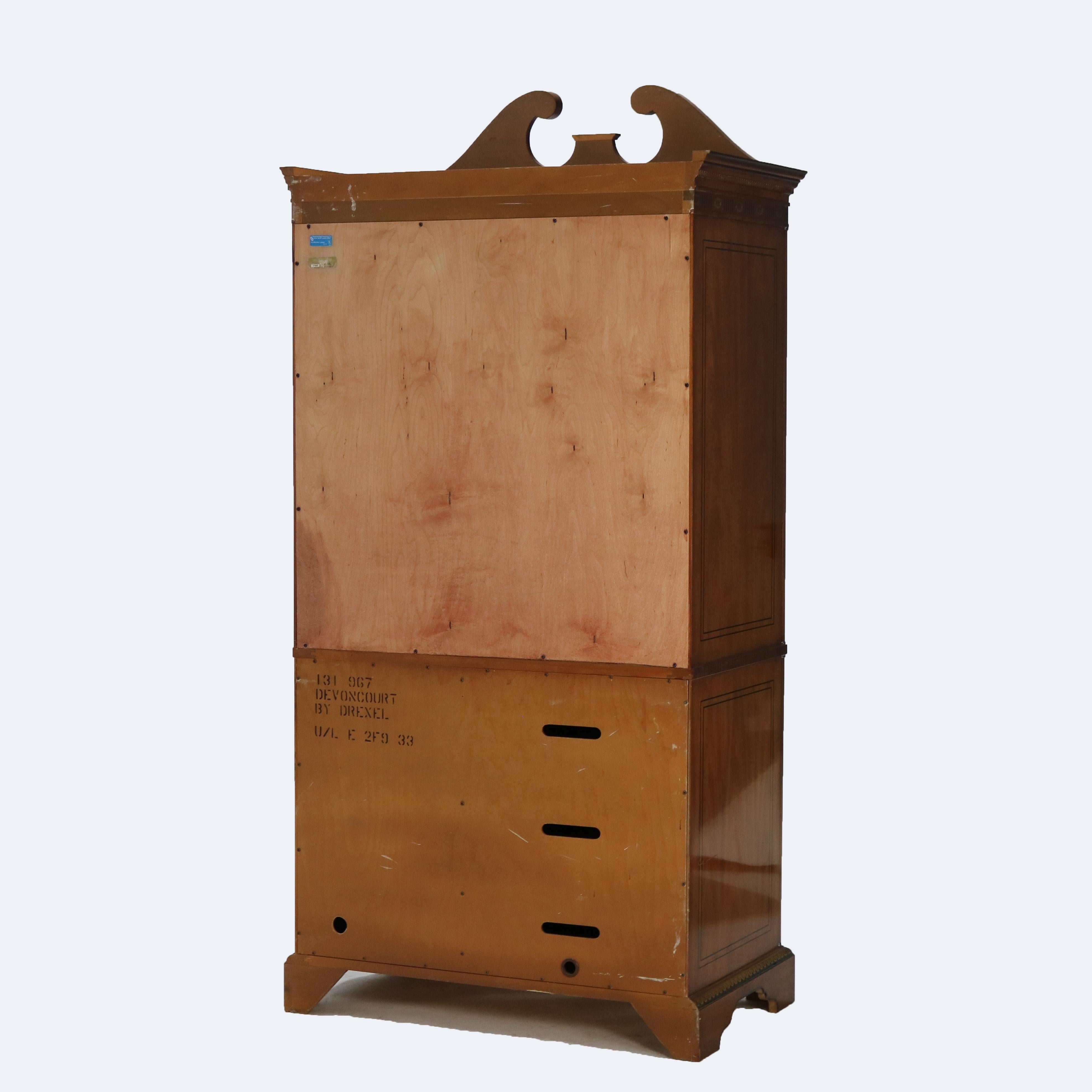 Vintage Drexel School English School Adams Style Neoclassical Armoire 20thC en vente 11