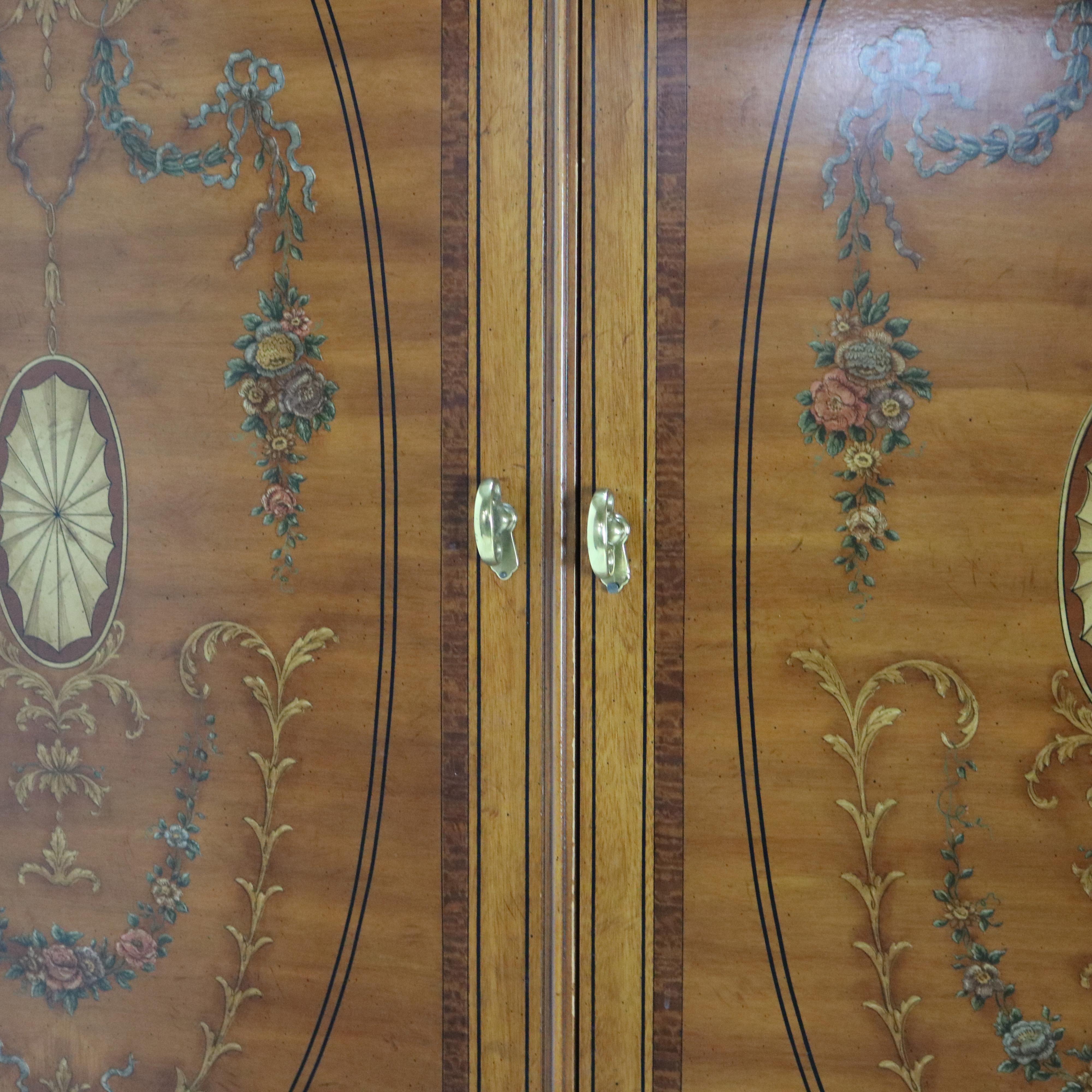 Vintage Drexel School English School Adams Style Neoclassical Armoire 20thC en vente 2