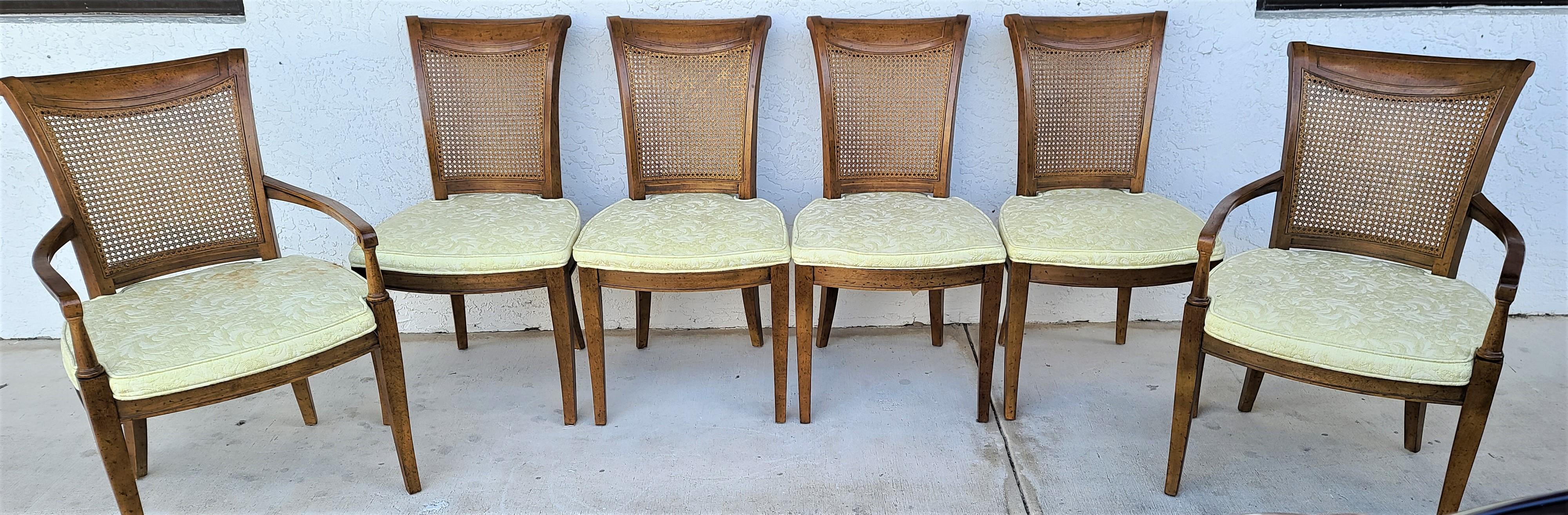 drexel cane back dining chairs
