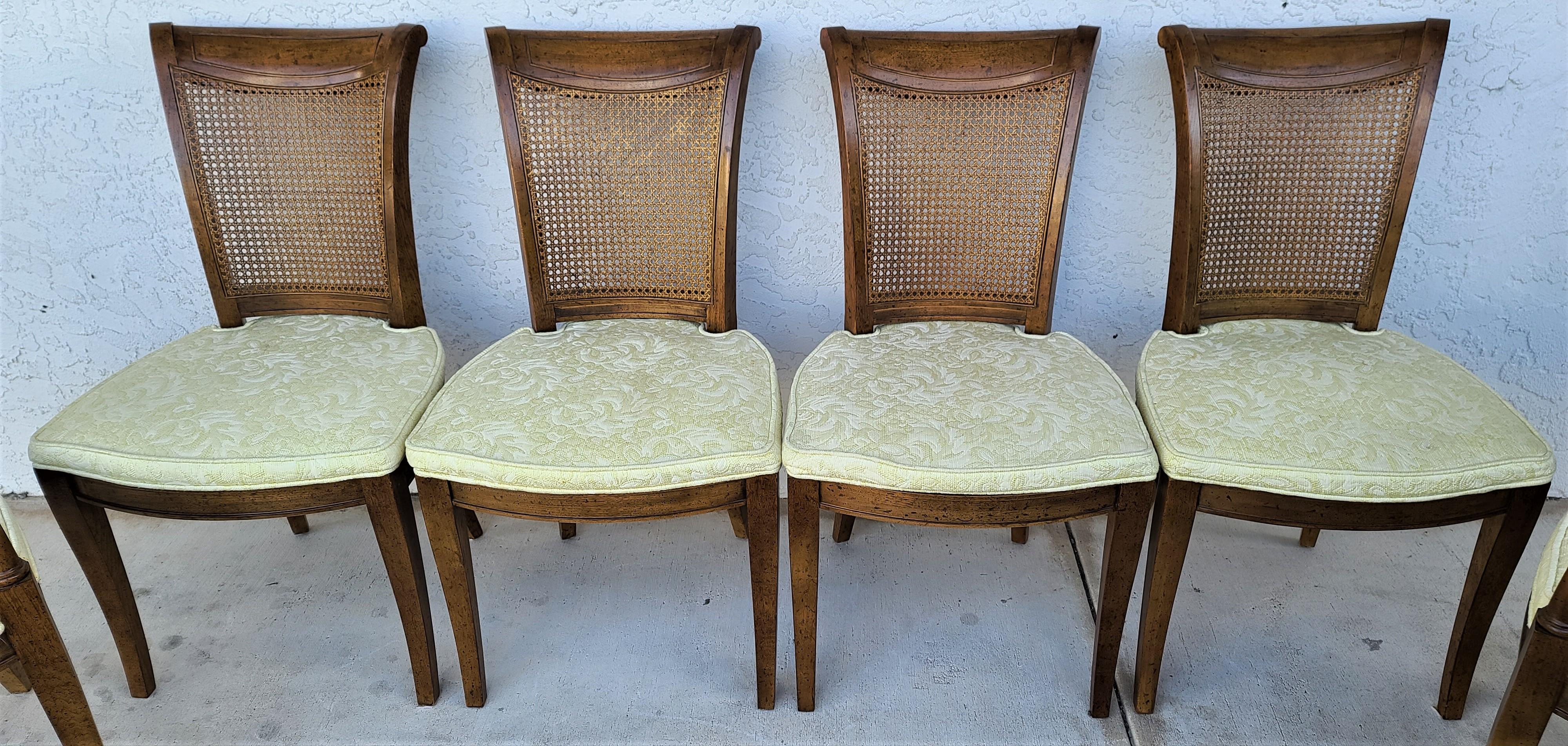 drexel heritage cane back dining chairs