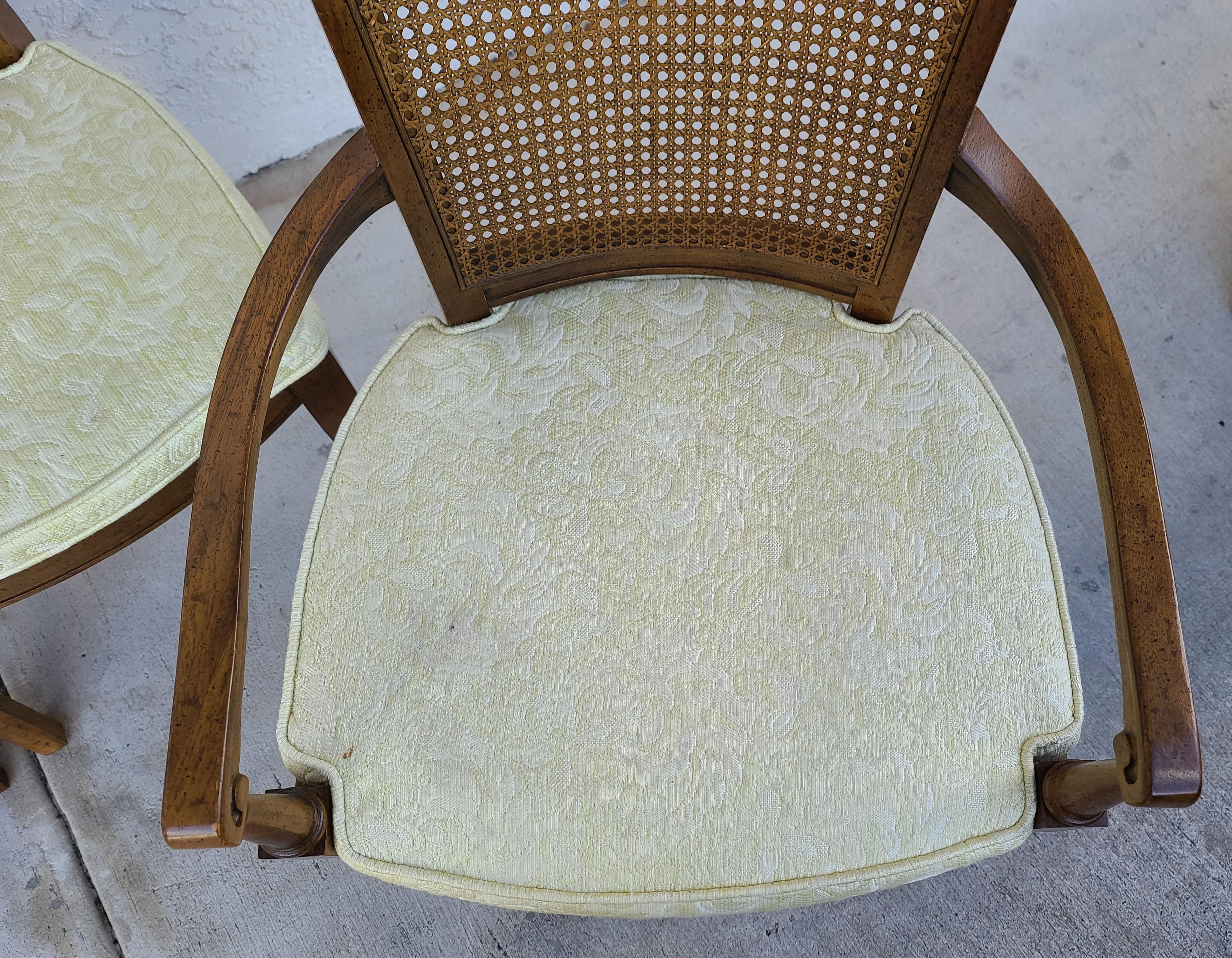 Vintage Drexel Heritage Italian Style Cane Back Dining Chairs, Set of 6 1