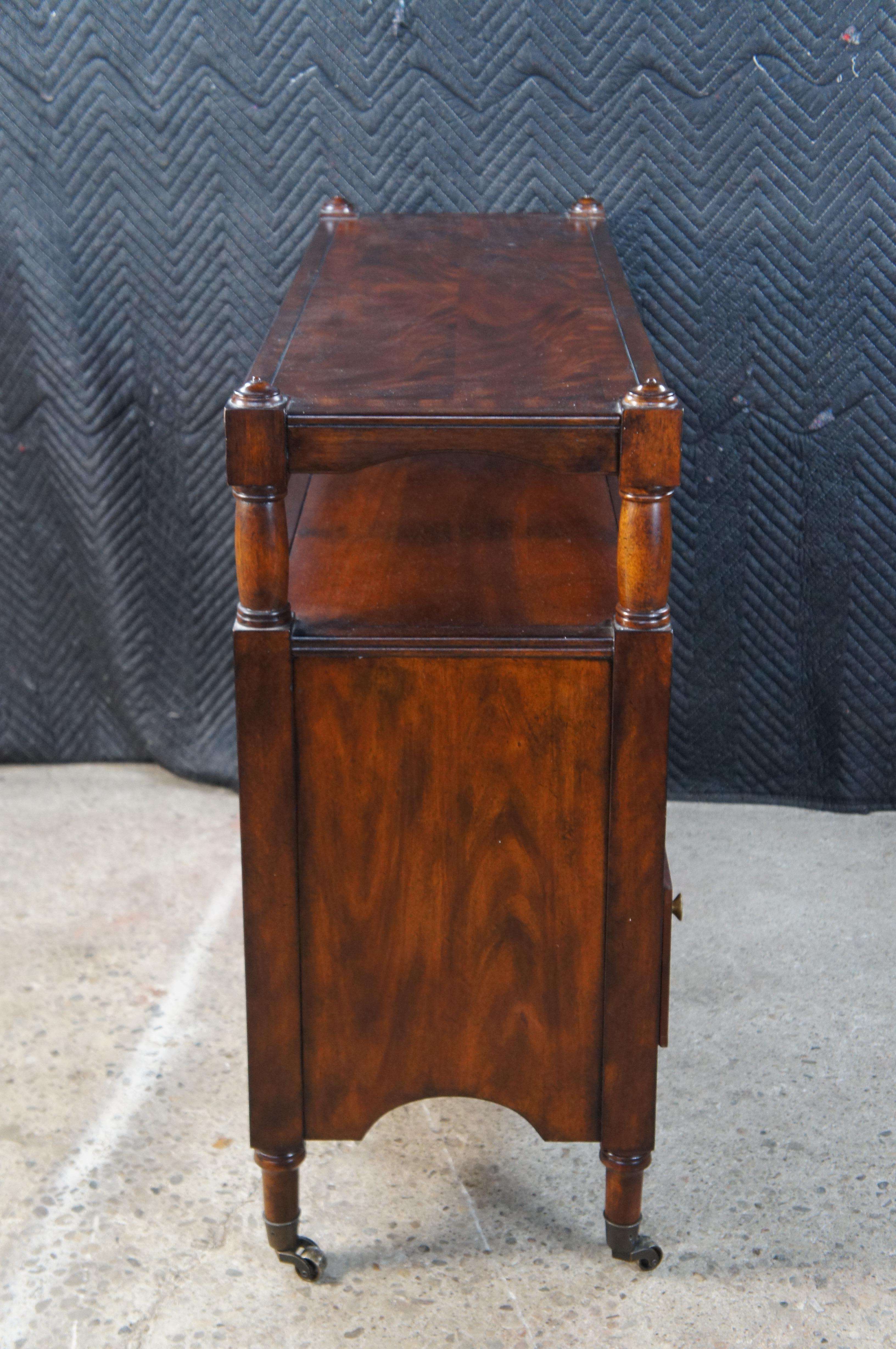 Vintage Drexel Heritage Mahogany Sofa Table Serving Console Buffet 47