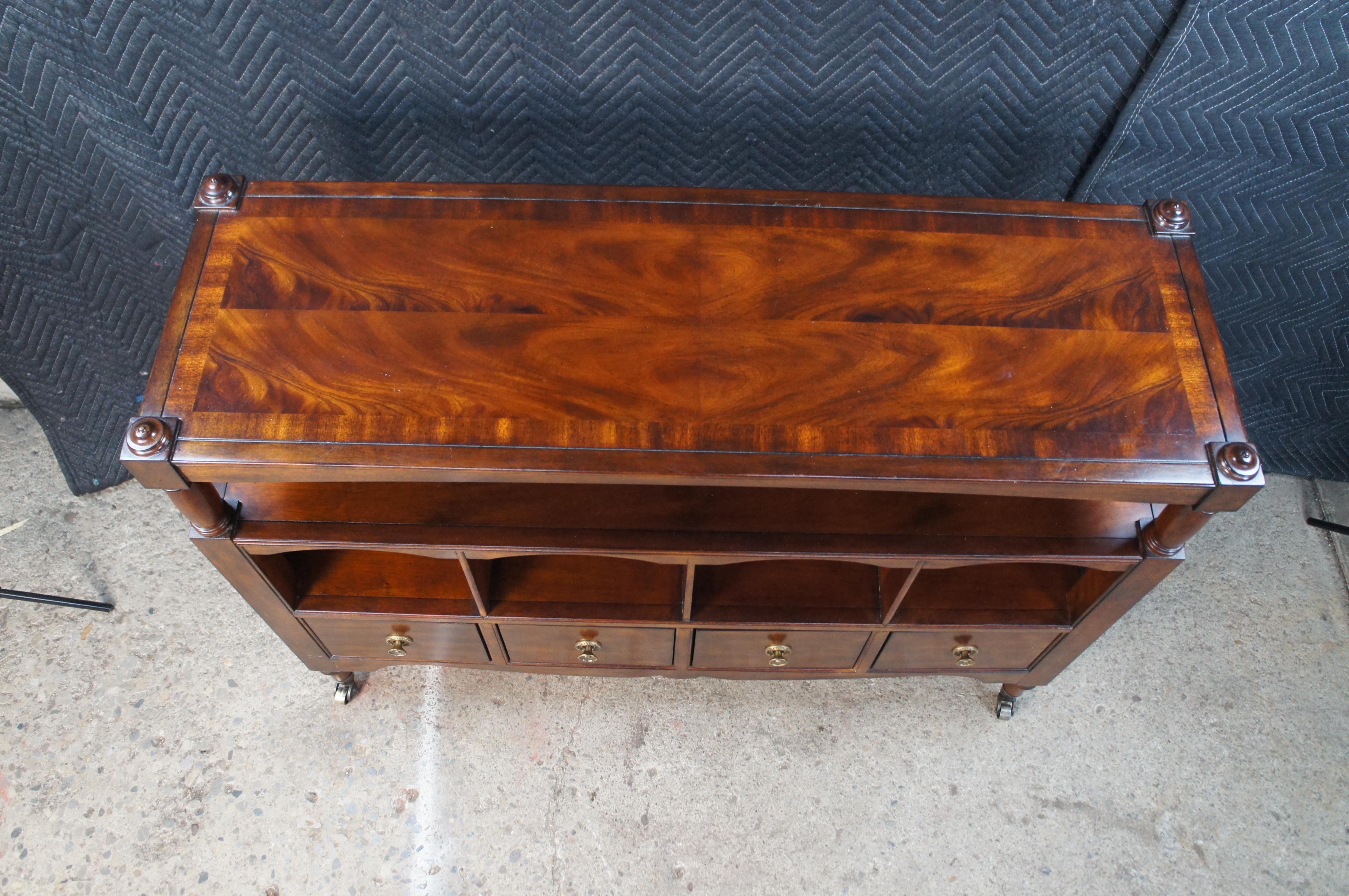 Vintage Drexel Heritage Mahogany Sofa Table Serving Console Buffet 47