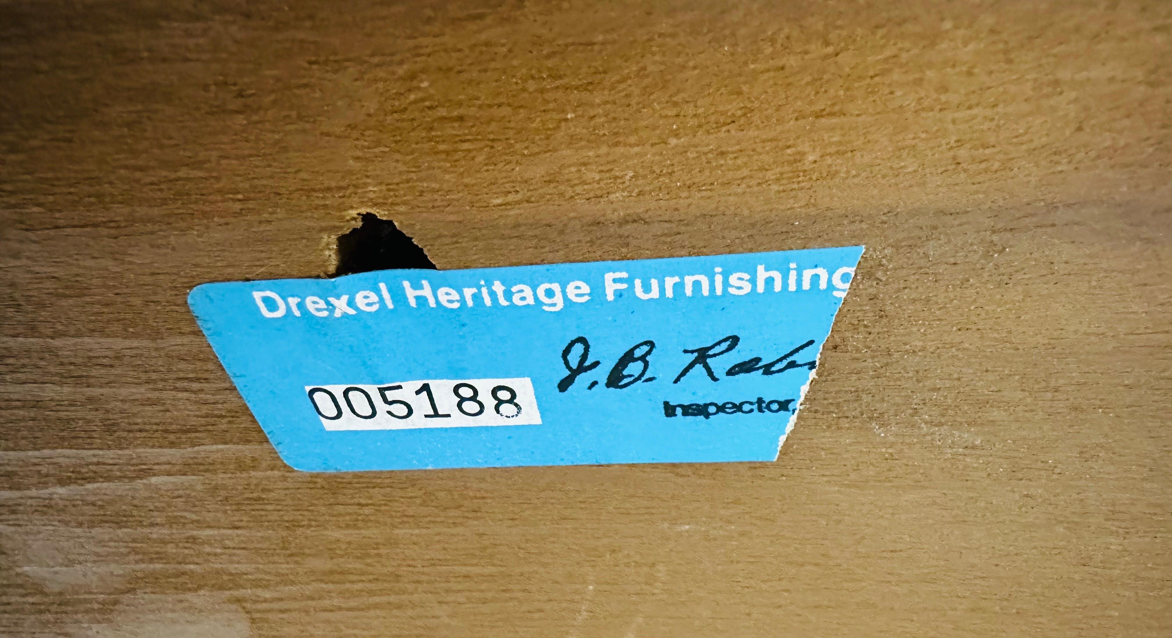 Vintage Drexel Heritage Modern Oak Writing Desk For Sale 4