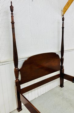 Vintage Drexel Heritage Queen Size Mahogany Poster Bed