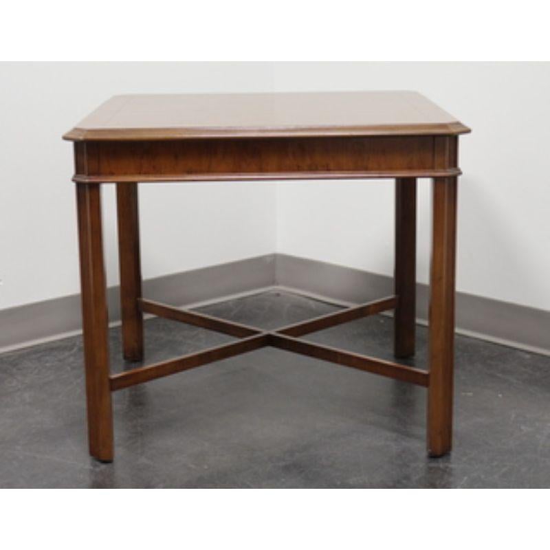 DREXEL HERITAGE Yorkshire Yew Wood Chippendale Accent Table In Good Condition In Charlotte, NC