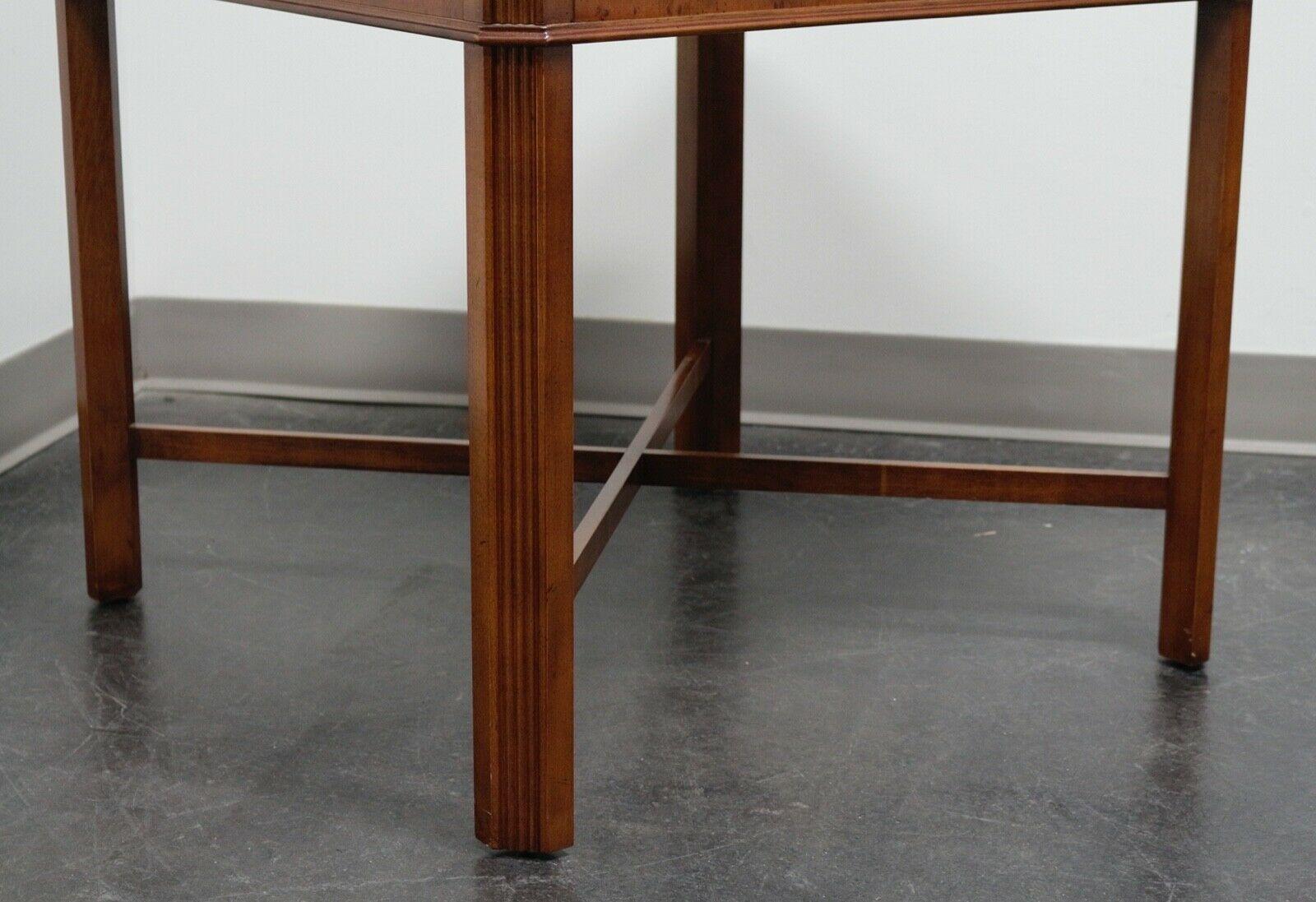 DREXEL HERITAGE Yorkshire Yew Wood Chippendale Accent Table 2