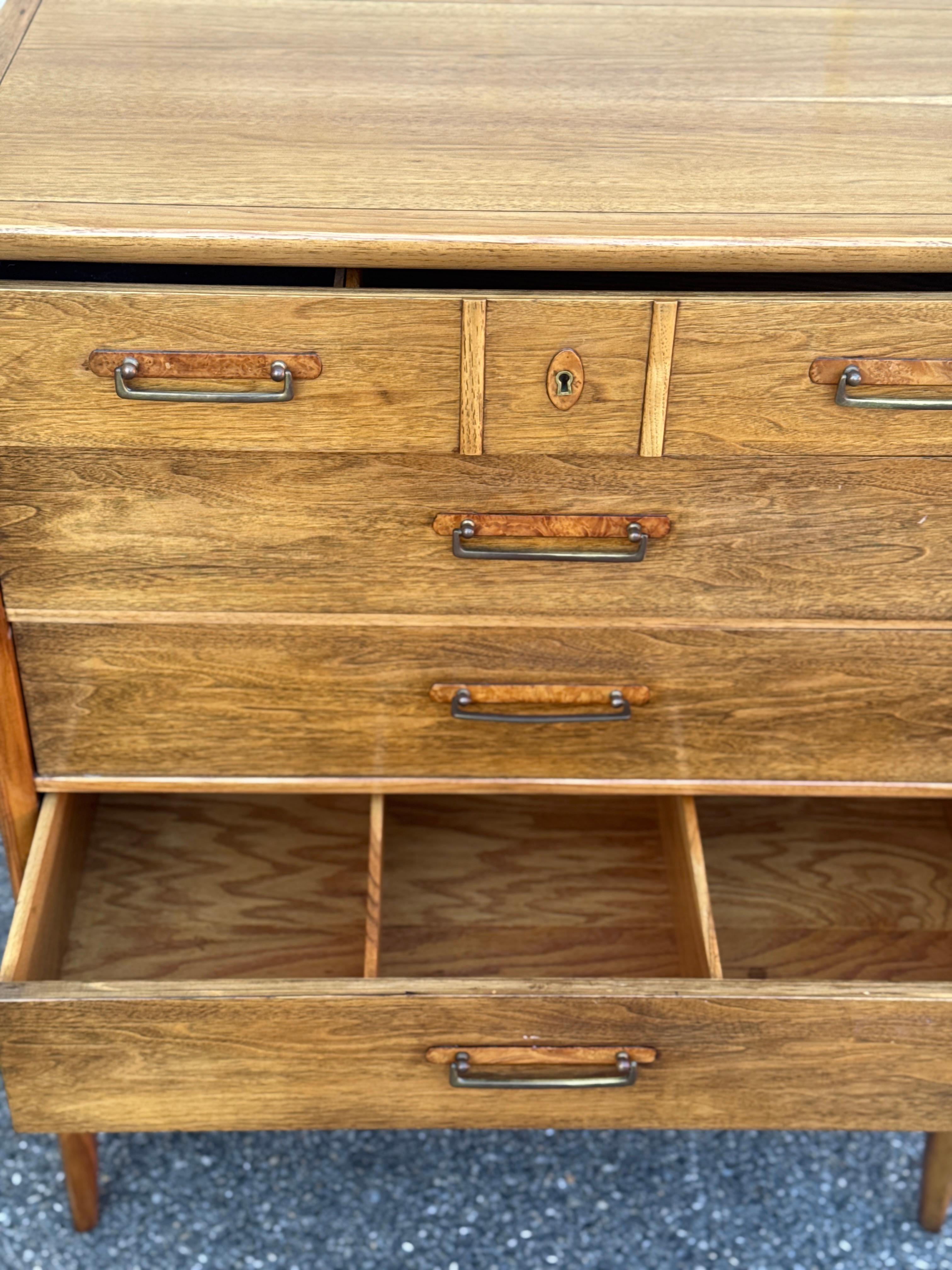 Vintage Drexel Mid-Century Modern Highboy Dresser For Sale 1