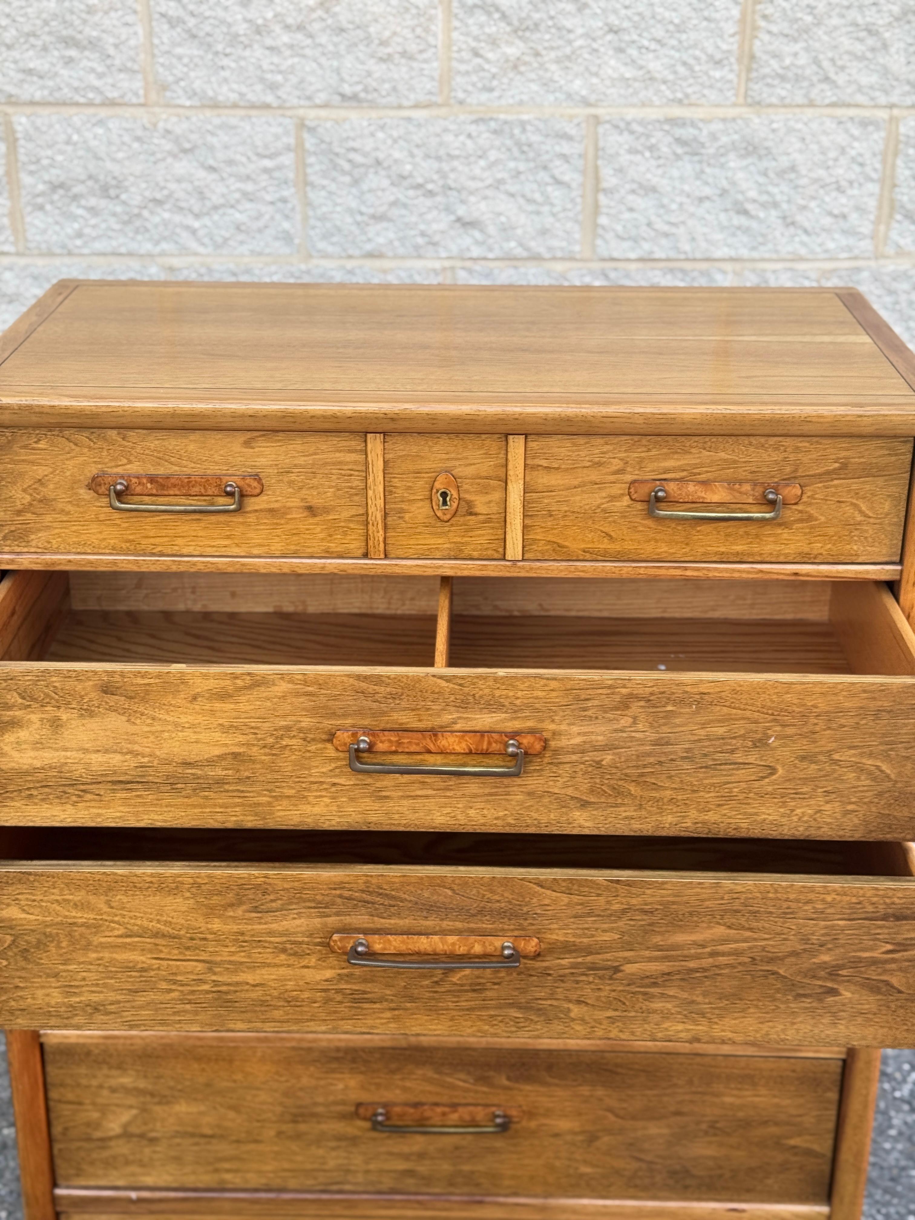 Vintage Drexel Mid-Century Modern Highboy Dresser For Sale 2