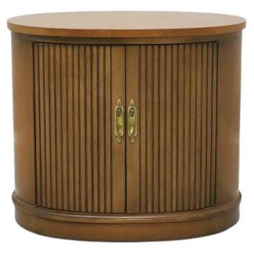 DREXEL Pan Tempo Mid Century Oval Cabinet Accent Table