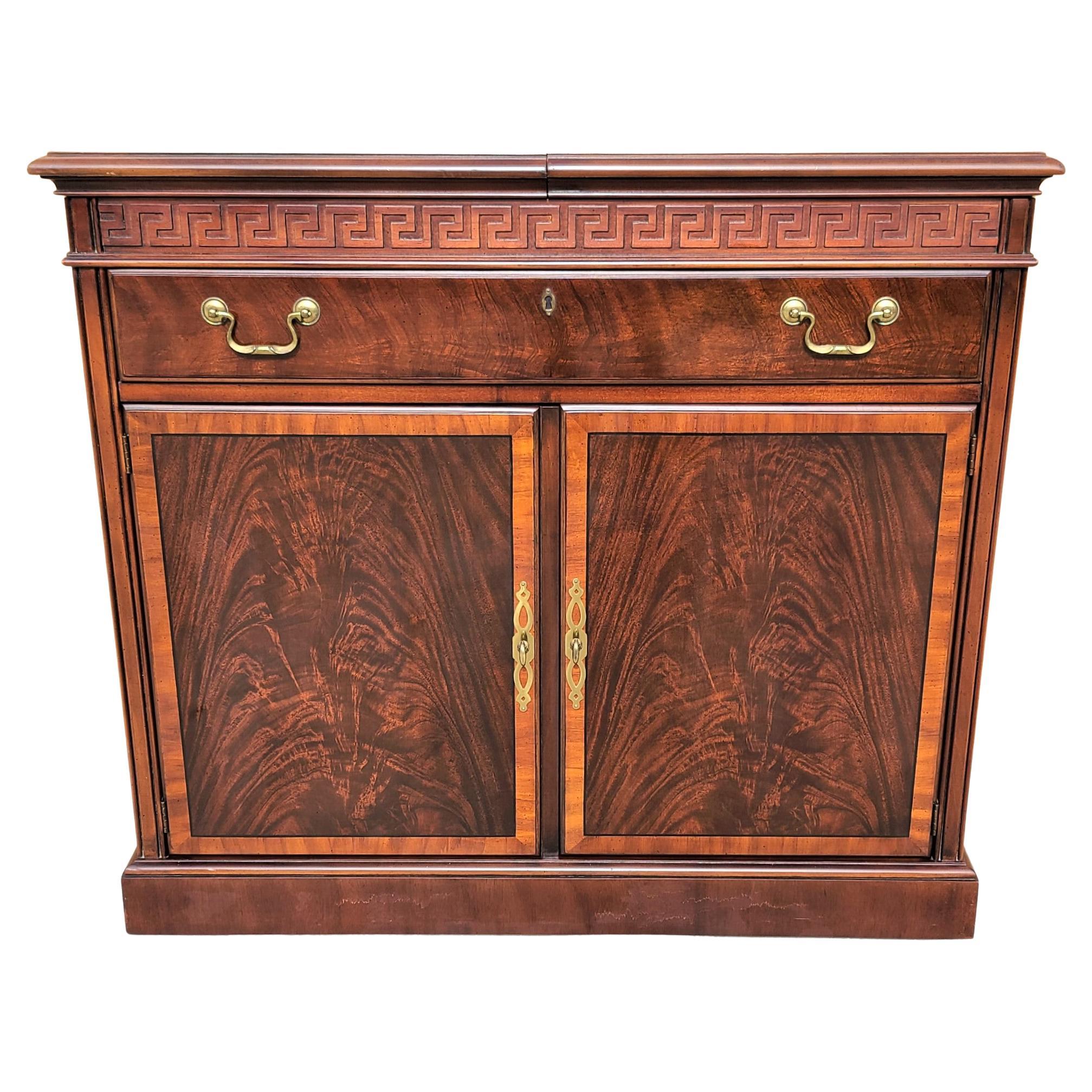 Offering One Of Our Recent Palm Beach Estate Fine Furniture Acquisitions Of A
Vintage Drexel Slide Top Rolling Sideboard Buffet Dry Bar Cabinet

Approximate Measurements in Inches
34.5