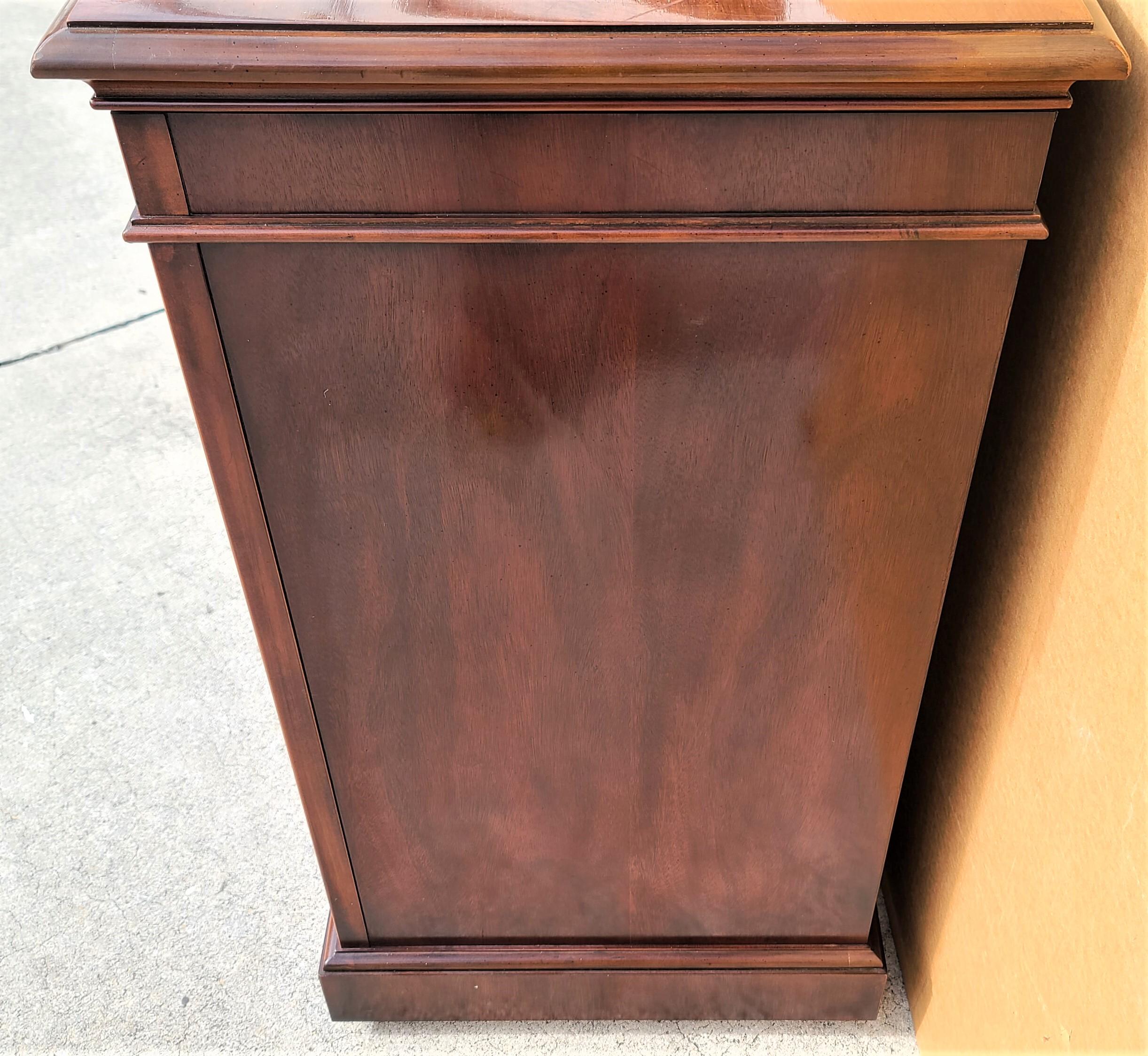 Vintage Drexel Slide Top Rolling Sideboard Buffet Dry Bar Cabinet In Good Condition In Lake Worth, FL