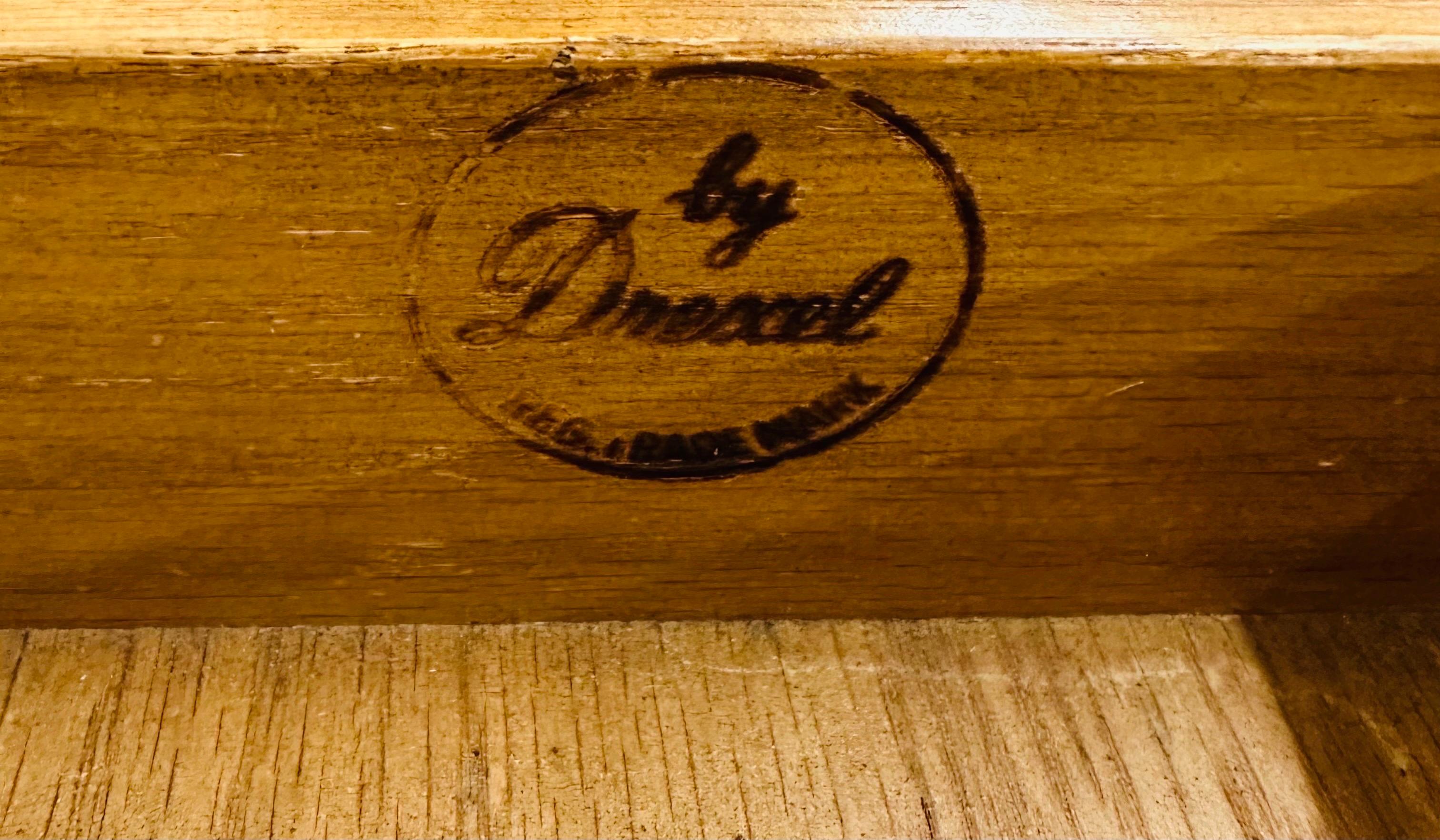 Vintage Drexel Walnut & Travertine Coffee Table For Sale 3