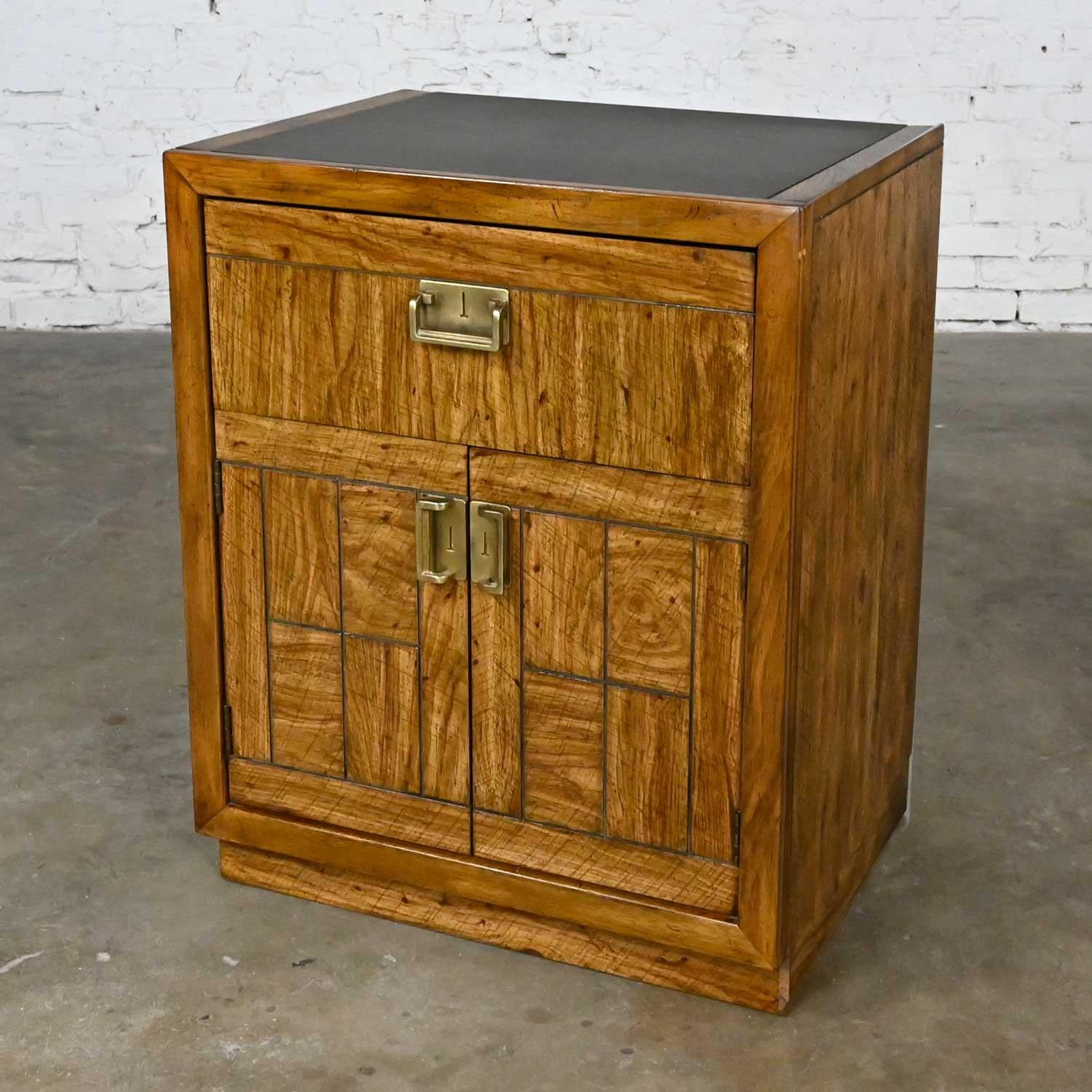 Vintage Drexel Weatherwood Collection Campaign Style End Table Cabinet or Chest For Sale 4