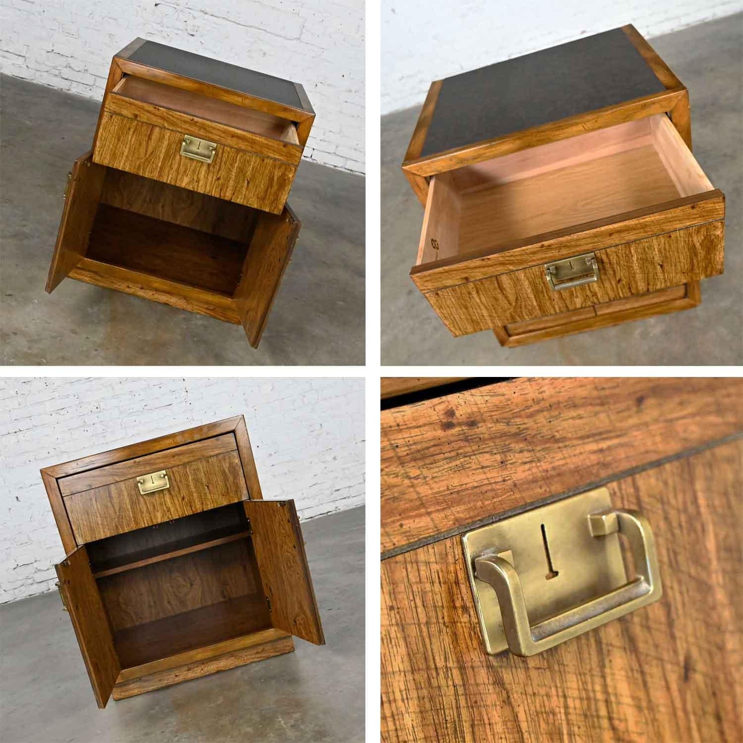 Vintage Drexel Weatherwood Collection Campaigner Style End Table Cabinet or Chest en vente 5