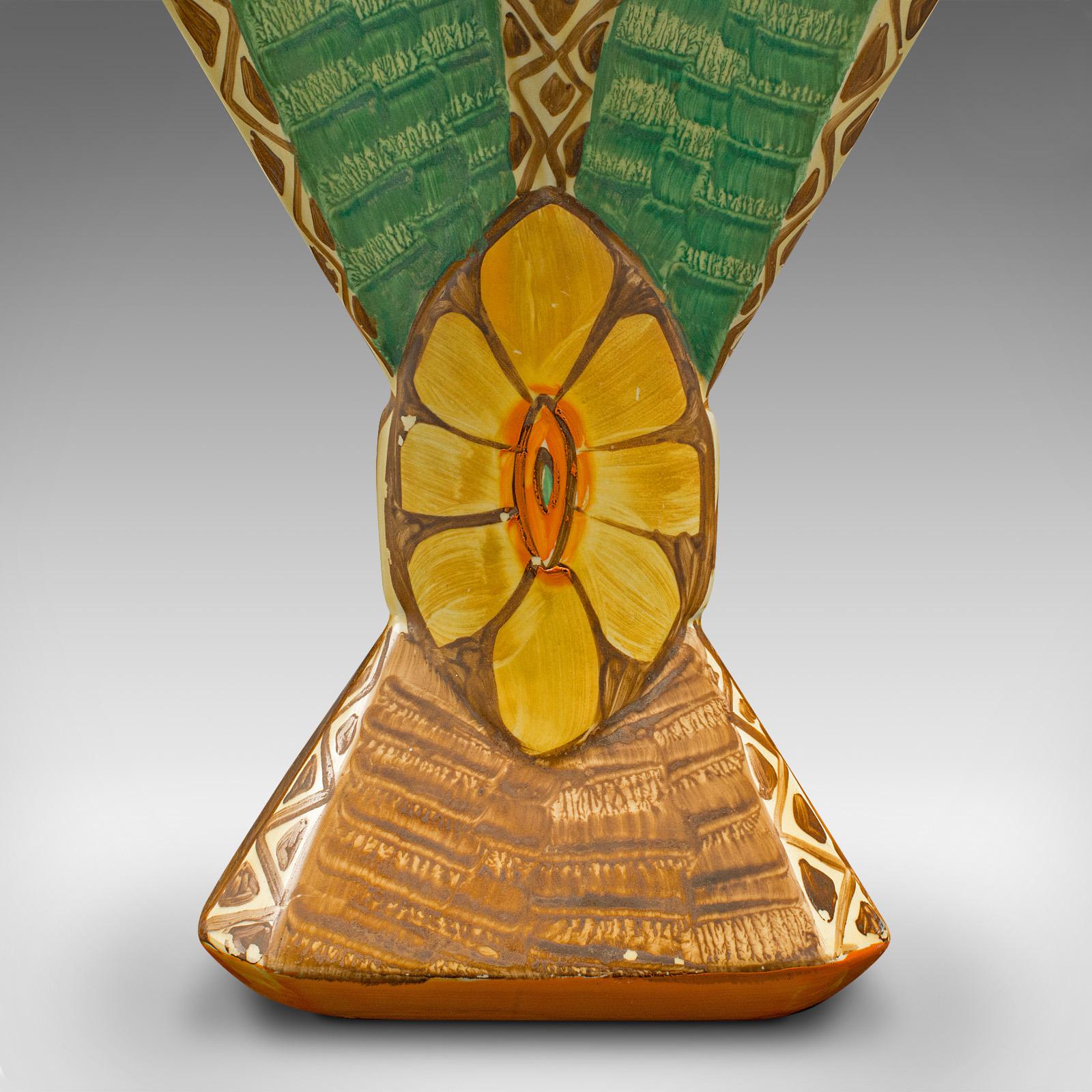 Vintage Dried Flower Vase, English, Ceramic, Decorative Sleeve, Art Deco, C.1930 For Sale 5