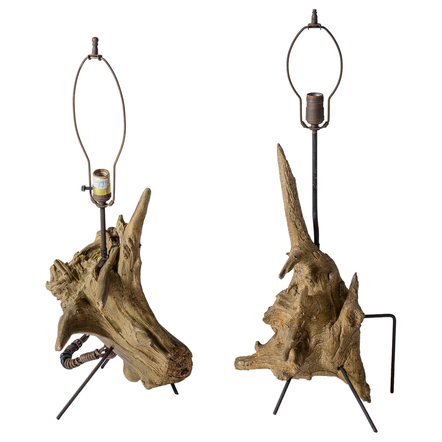 Vintage Driftwood Lamps For Sale