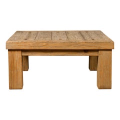 Vintage Driftwood Midcentury Coffee Table from Mexico with Square Legs